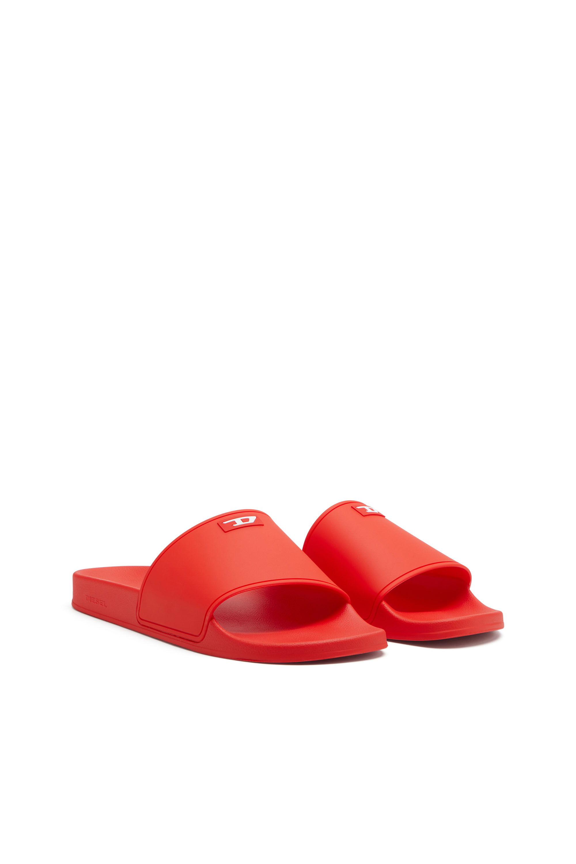 Diesel - SA-SWIM, Sa-Swim-Chanclas de piscina de goma con logotipo D Hombre in Rojo - 2