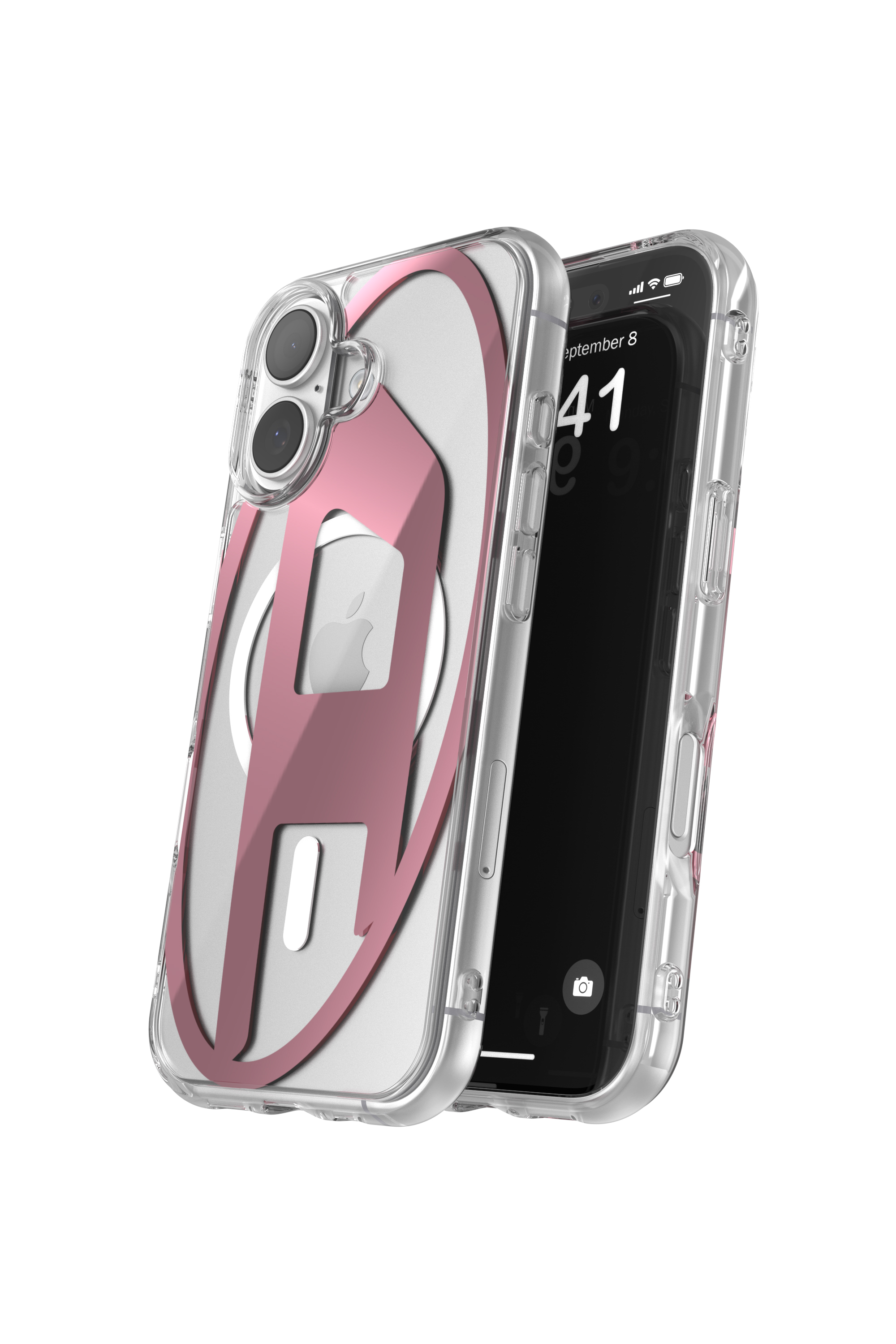 Diesel - 60419 AOP CASE, Funda metálica Oval D con Magsafe para iPhone 17 Unisex in Rosa - 3