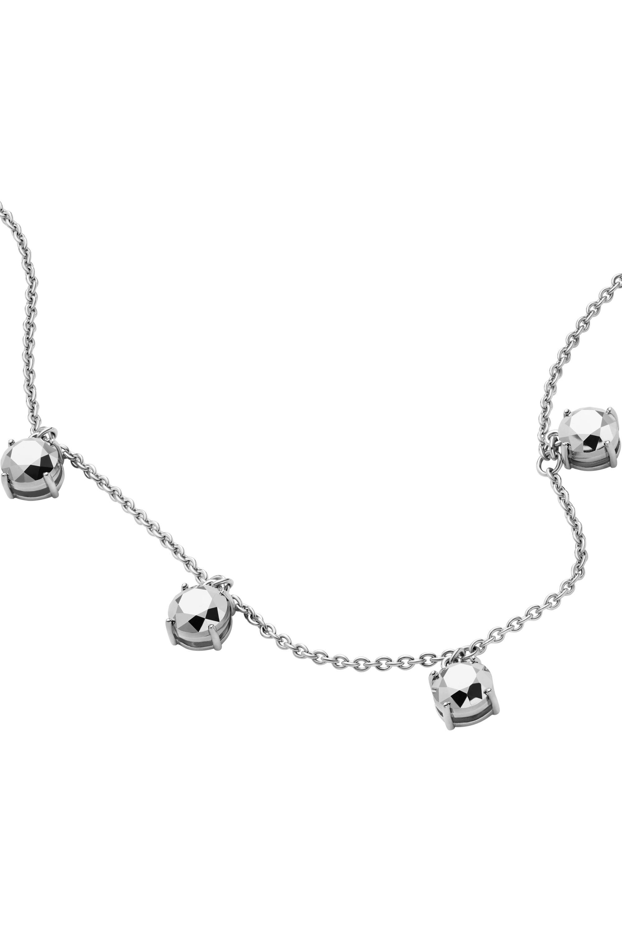 Diesel - DL1360040 STERLING SILVER JEWEL, Collar de cadena de plata esterlina Unisex in Plateado - 1