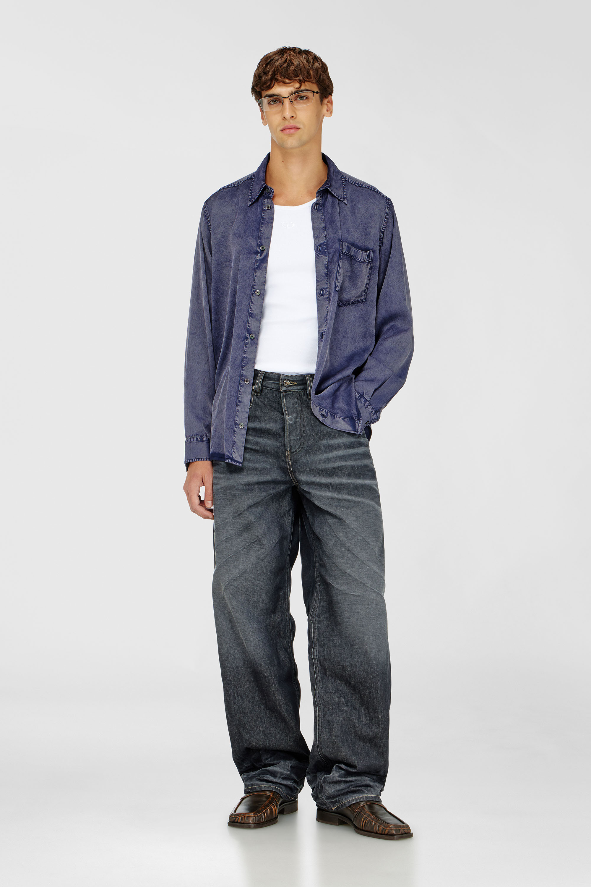 Diesel - T-ARM-LKDS, Camiseta de canal&eacute; con bordado Oval D Hombre in Blanco - 2