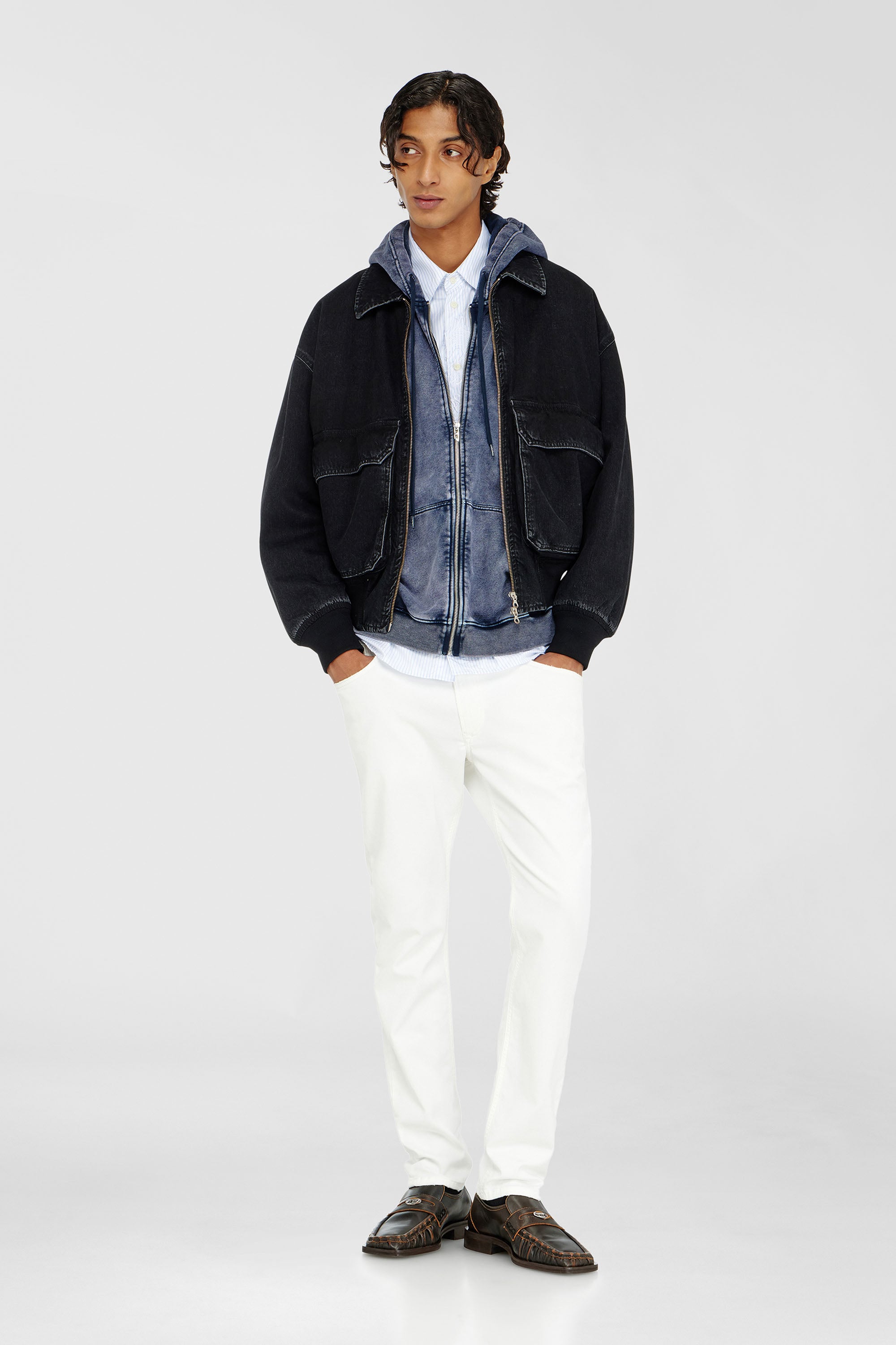 Diesel - Regular 2032 D-Krooley-BW Joggjeans&reg; 068HX Hombre, Blanco - 2