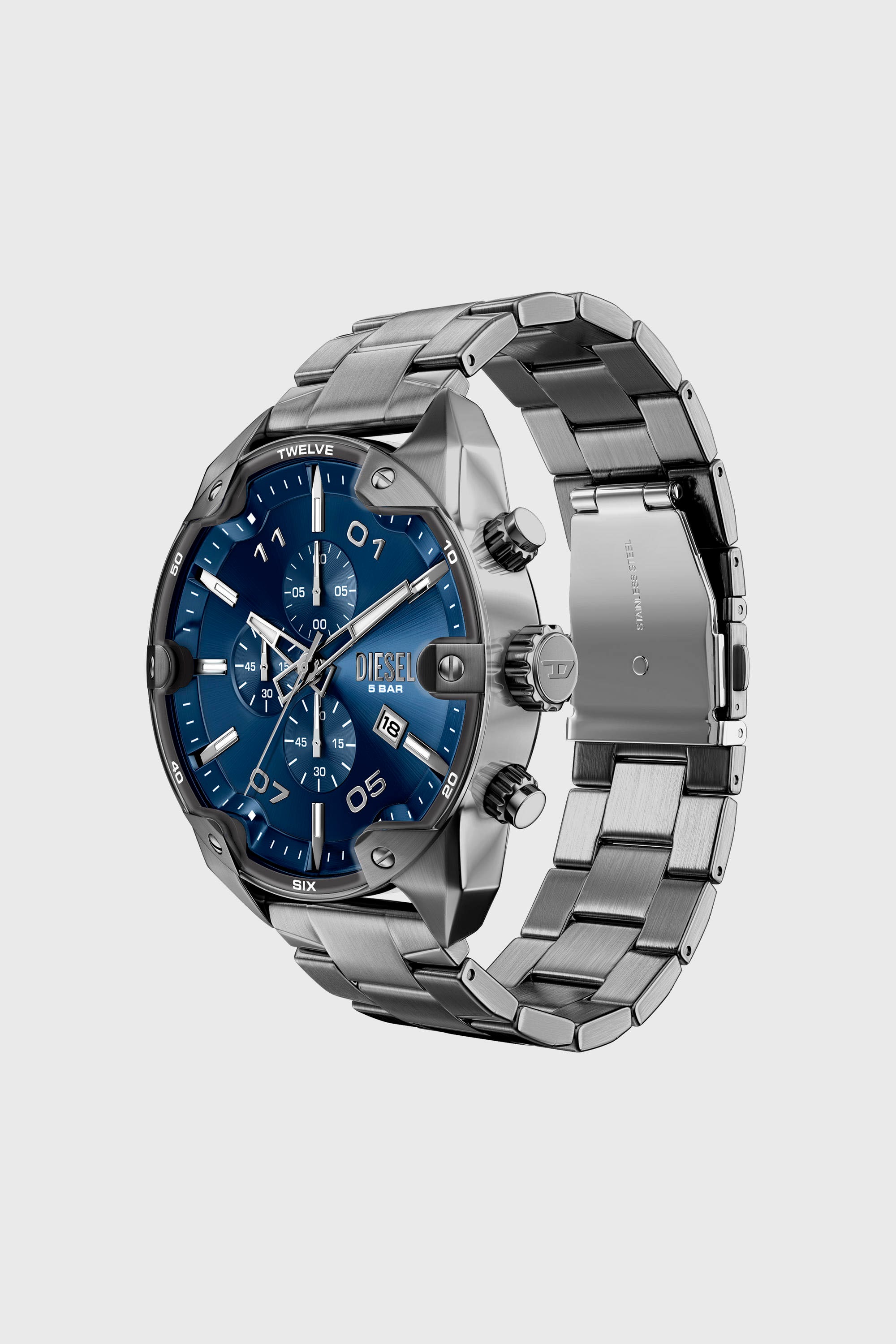 Diesel - DZ4724 WATCH, Reloj Spiked de acero inoxidable color gunmetal Hombre in Gris - 2