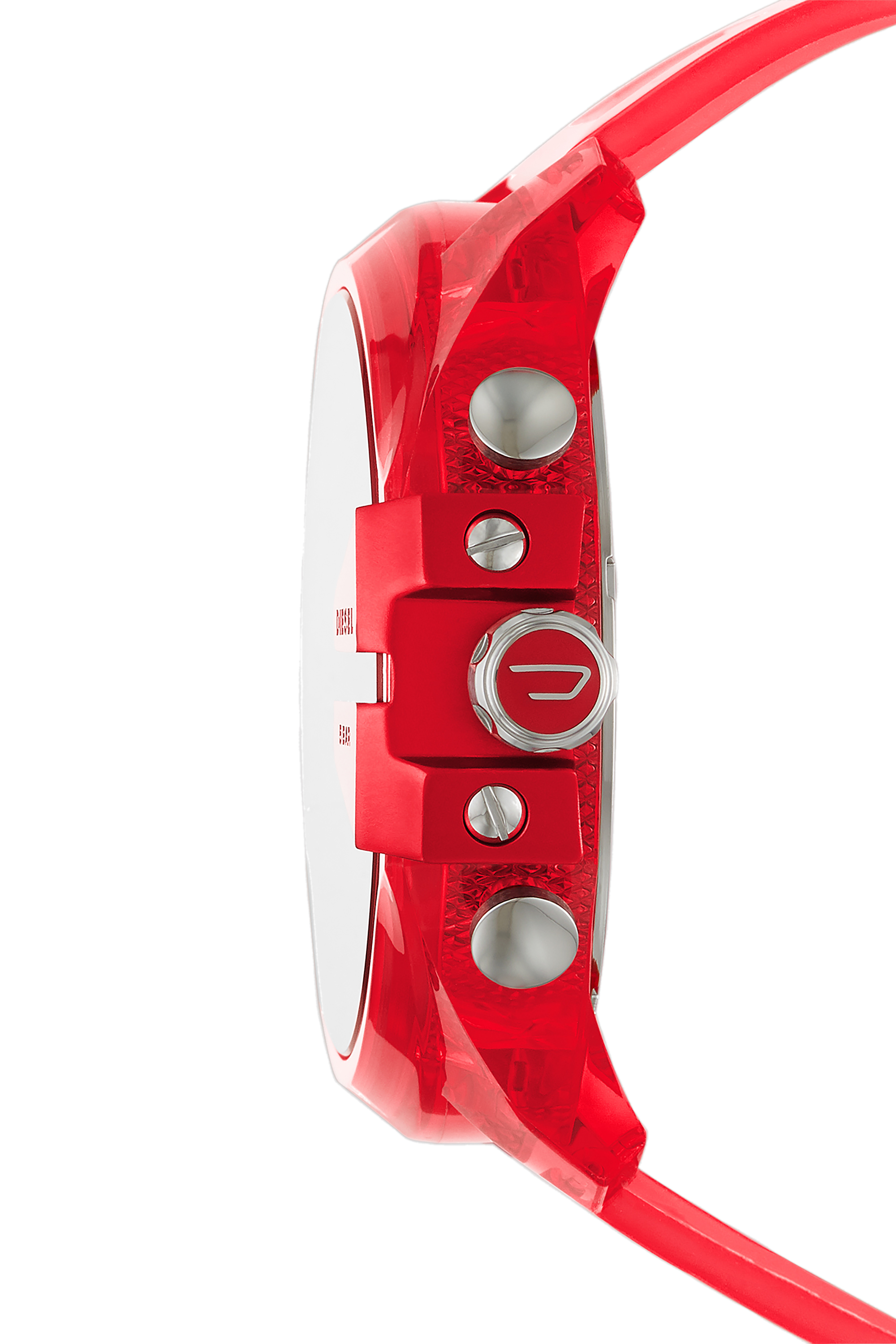Diesel - DZ4534, Reloj Mega Chief cron&oacute;grafo en poliuretano rojo Hombre in Rojo - 3