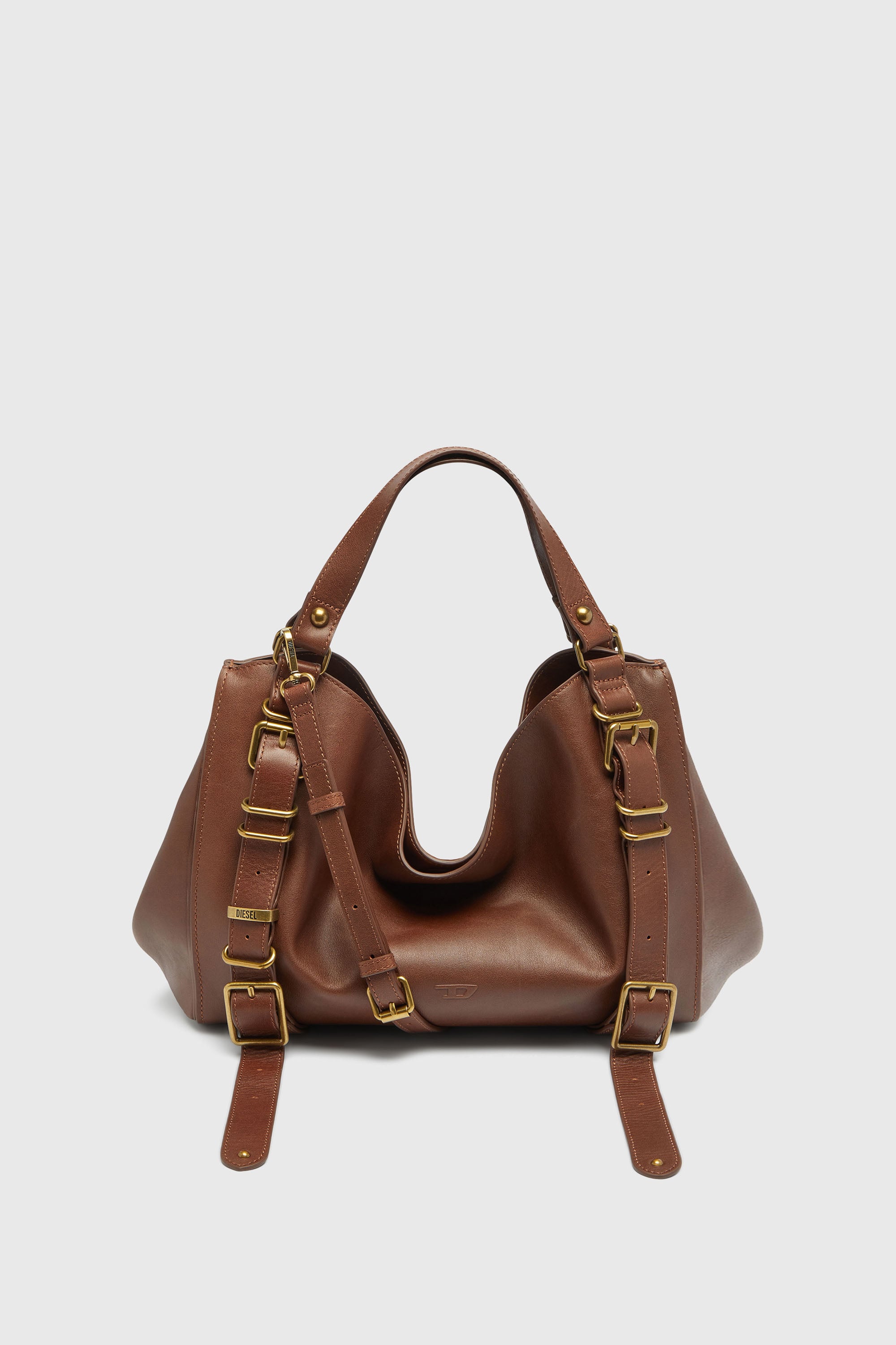 Diesel - D-ONE TOPHANDLE M, D-One-Bolso medium con asa superior de piel tratada Unisex in Marr&oacute;n - 2