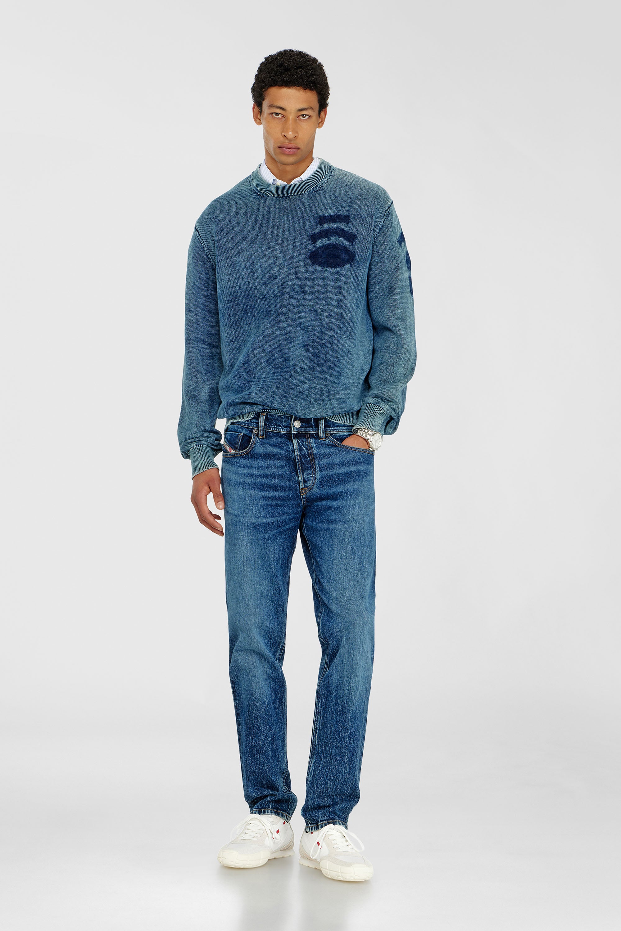 Diesel - Regular Jeans 2023 D-Finitive 0KBBQ Hombre, Azul Oscuro - 1