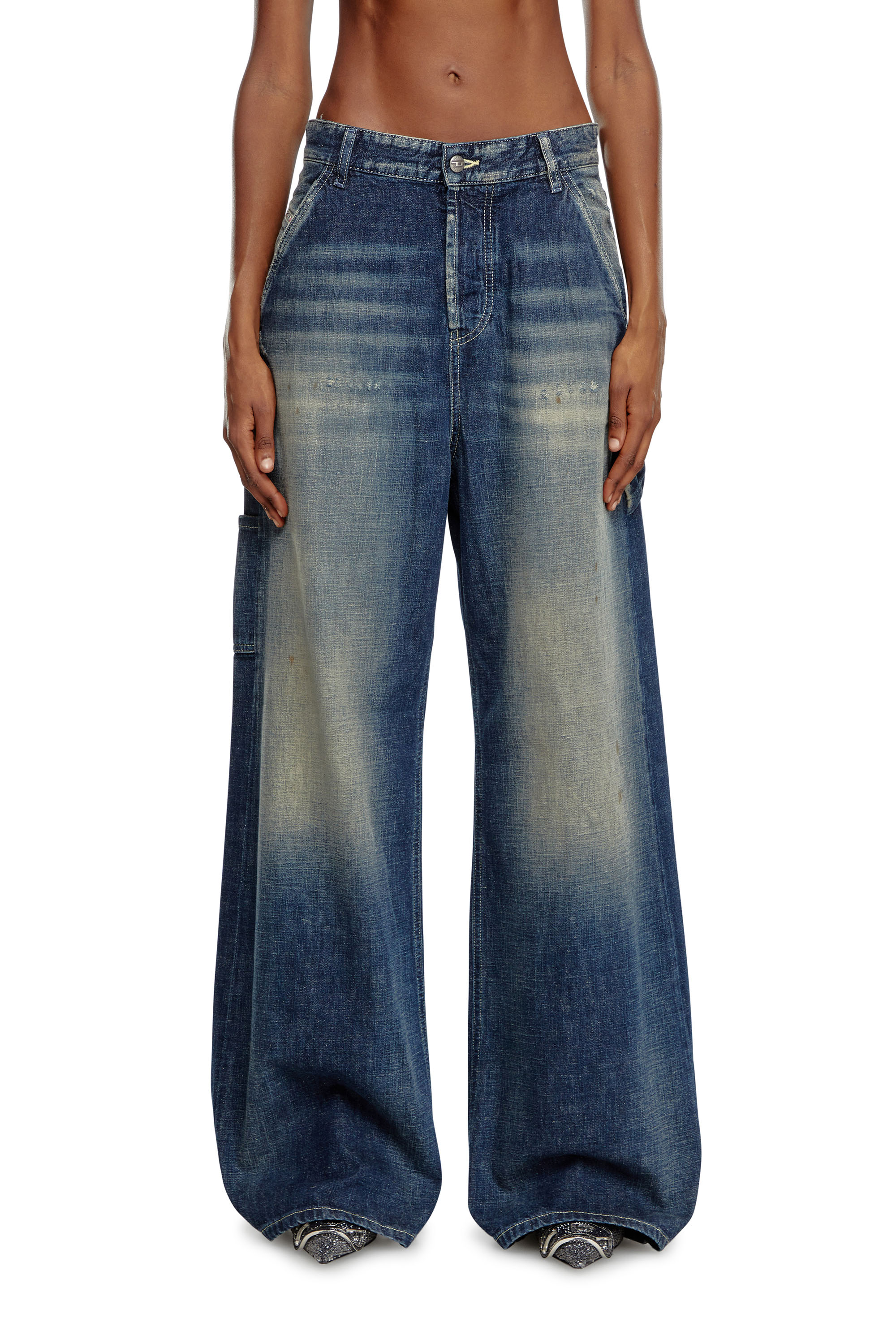 Diesel - Relaxed Jeans 1996 D-Sire 09J91 Mujer, Azul Oscuro - 2