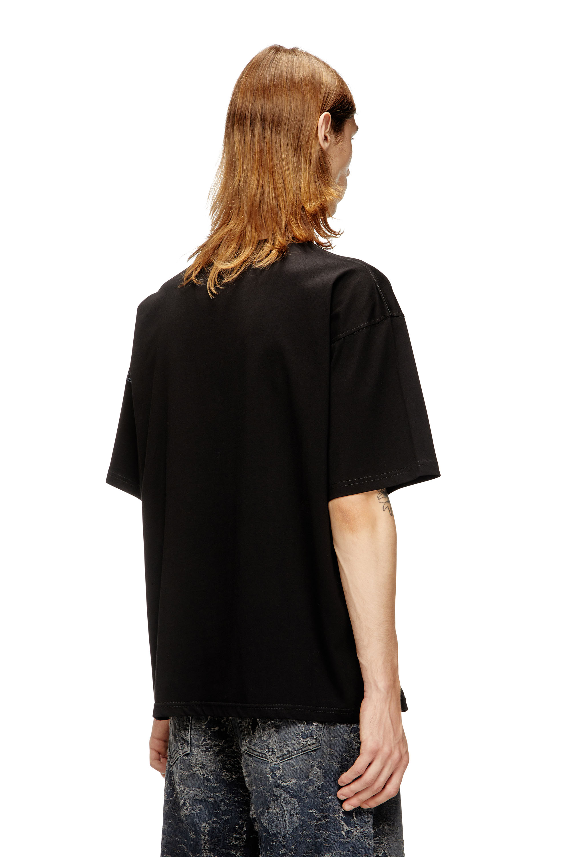 Diesel - T-BOXT-T25, Camiseta de algodón con estampado digital Hombre in Negro - 4