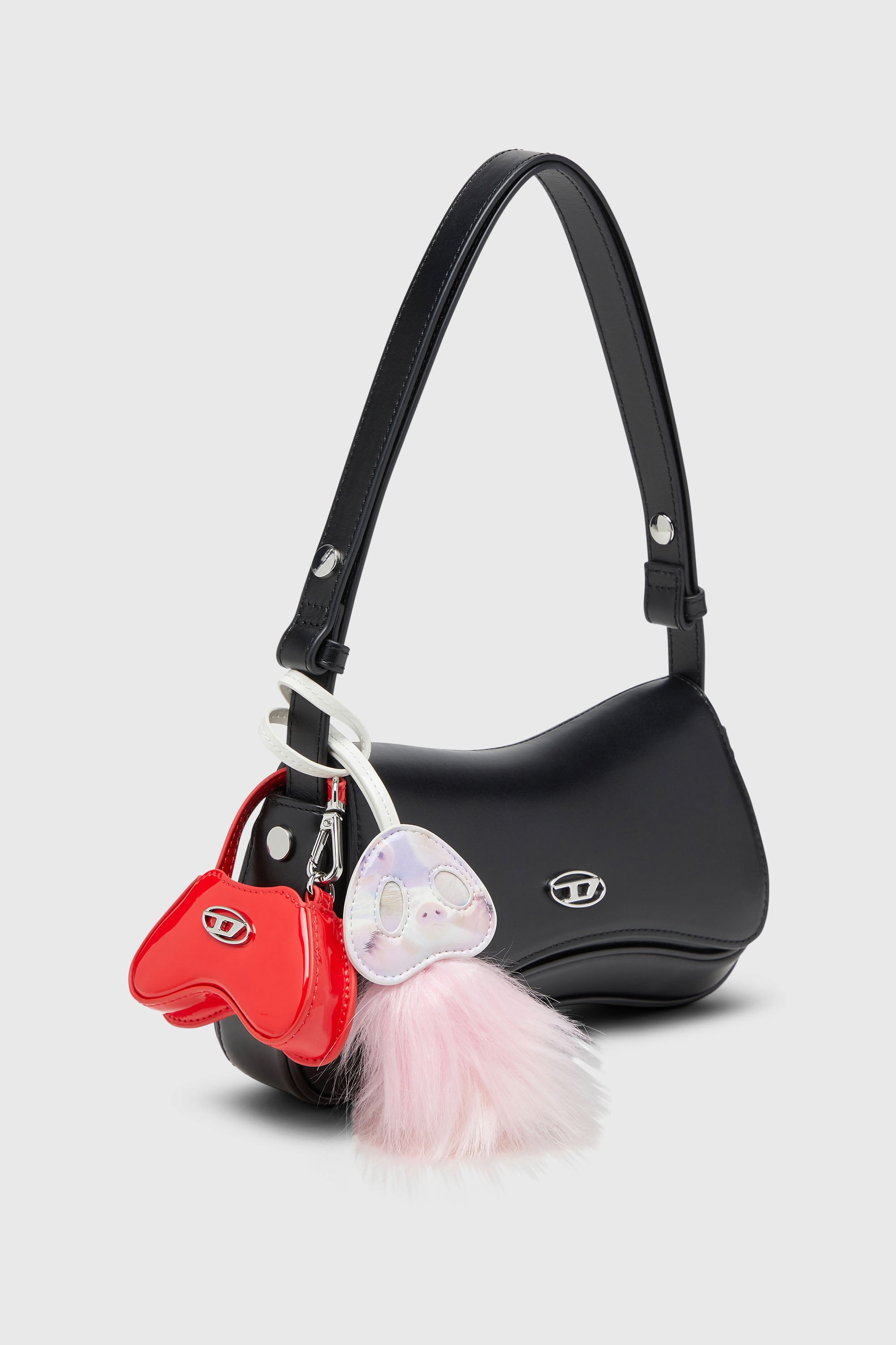 Diesel - PLAY CLUTCH, Play-Bolso de hombro de cuero semibrillante Mujer in Negro - 2