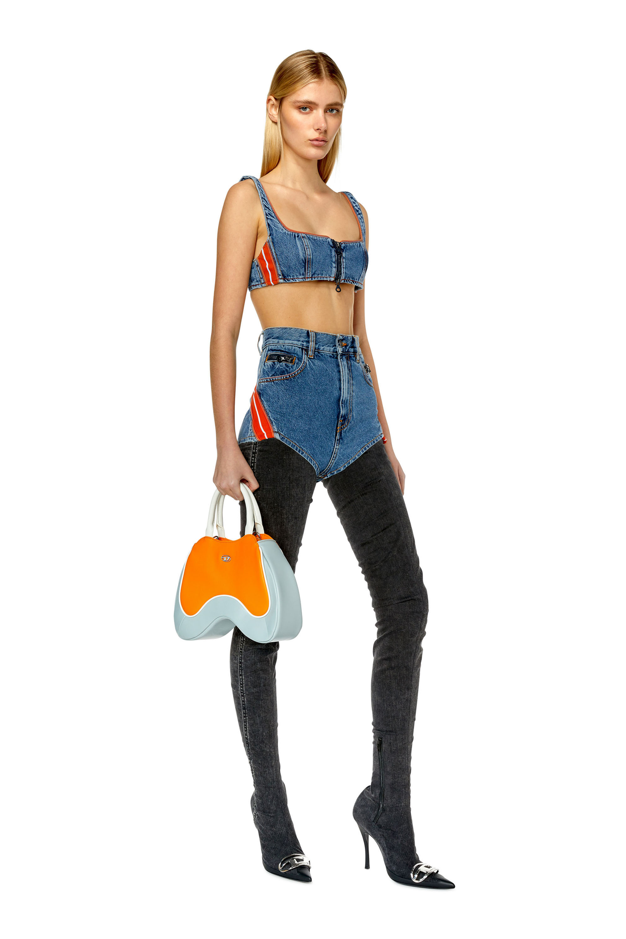 Diesel - PLAY TOP HANDLE, Naranja/Gris - Image 6