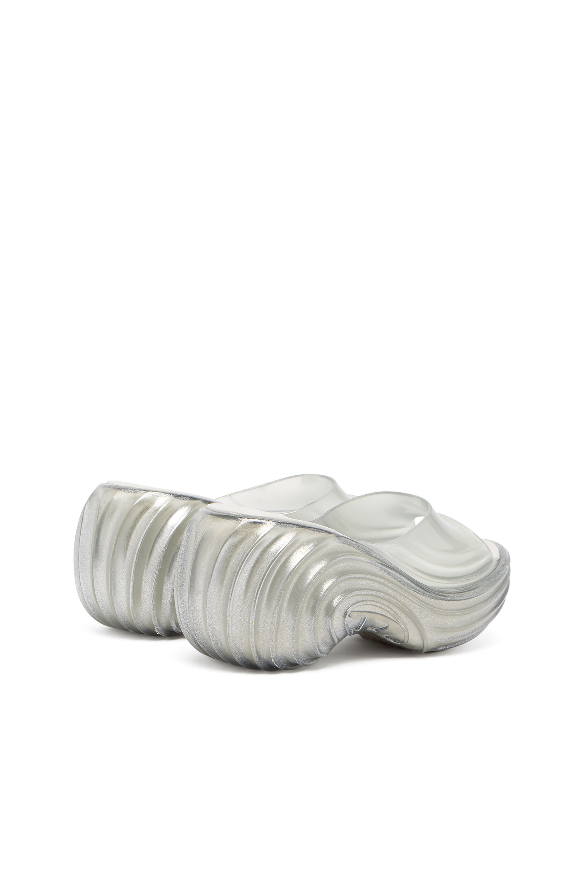 Diesel - MELISSA QUANTUM PLATFORM, Zueco de plataforma en Melflex&reg; Mujer in Plateado - 4