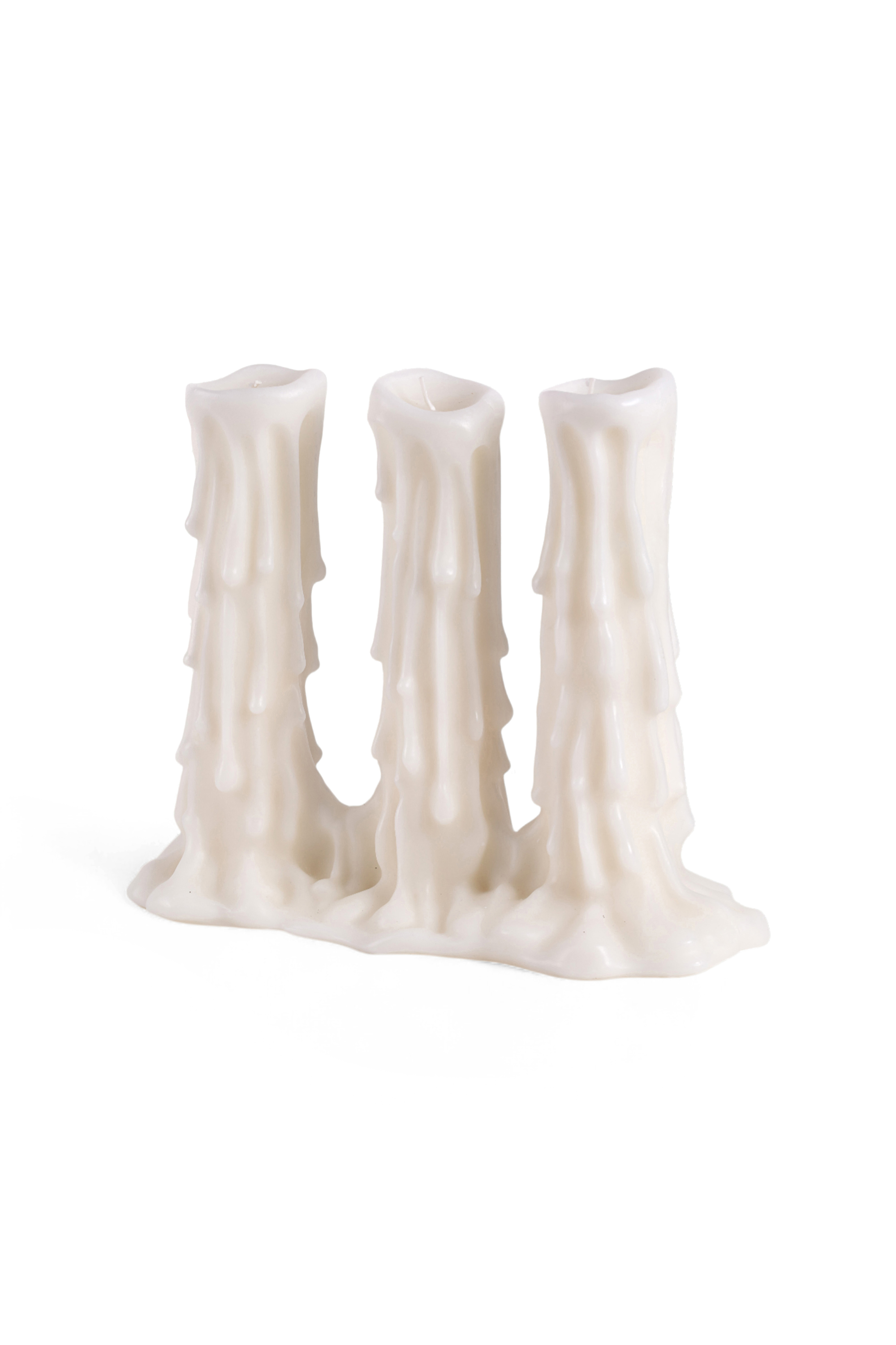 Diesel - 11166 CANDLE&nbsp;"MELT-D&rdquo; CM 15,8X35X29,5 TR, Vela de tres cuerpos Unisex in Blanco - 2