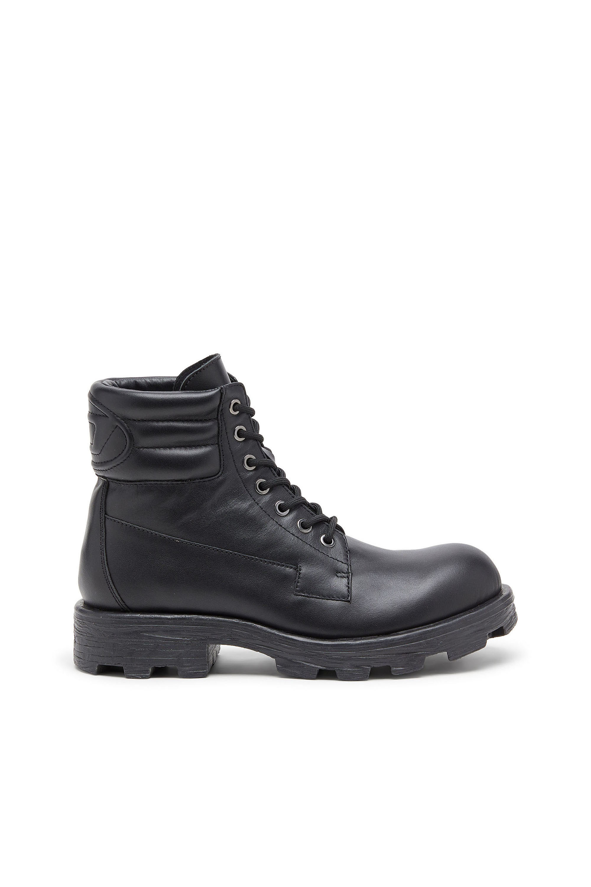 Diesel - D-HAMMER LACE UP, D-Hammer - Botas combat de cuero Hombre in Negro - 1