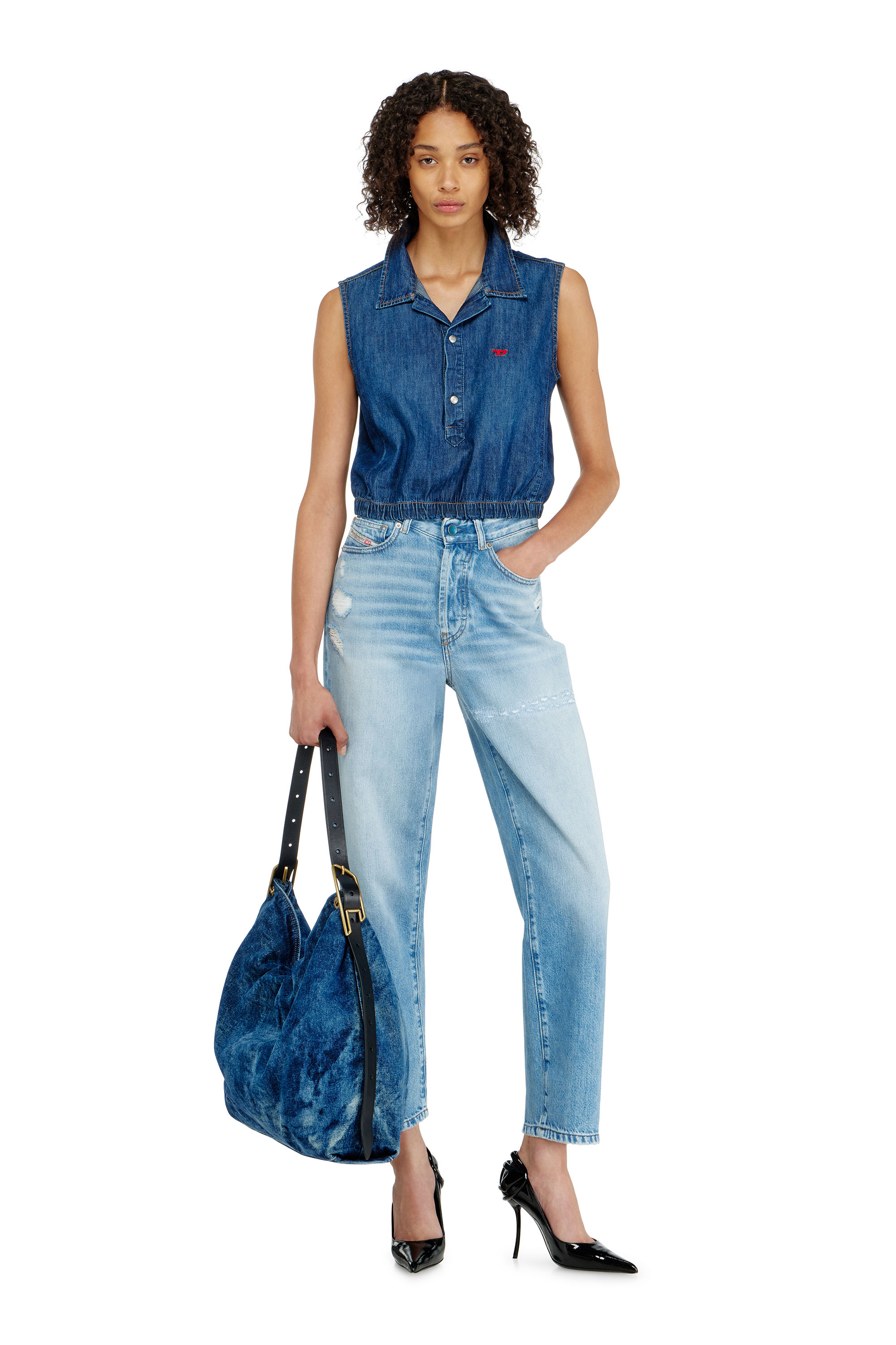 Diesel - Regular Jeans 1981 D-Went 09P49 Mujer, Azul Claro - 1