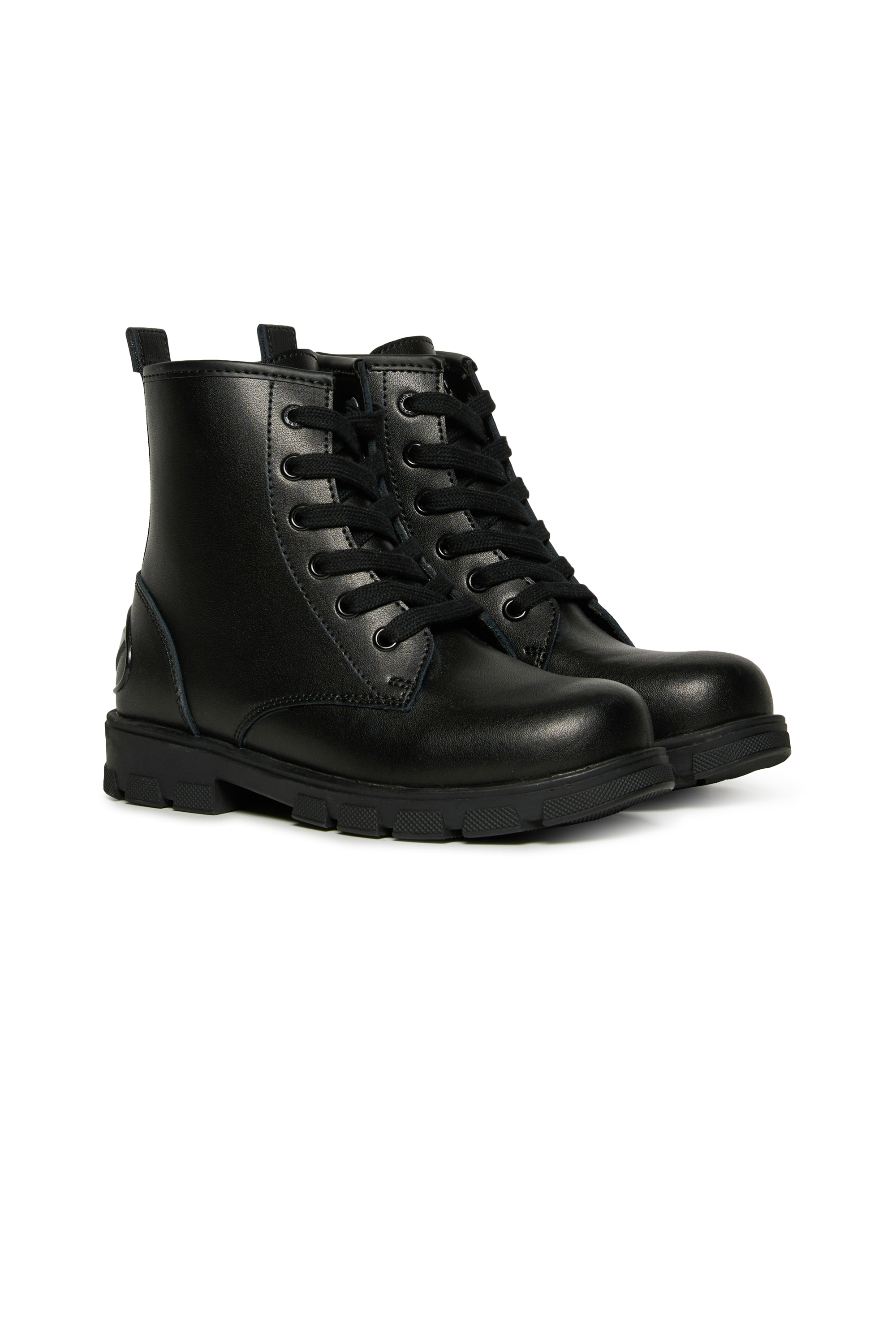 Diesel - D-HAMMER AK LACE, Botas de cuero D-Hammer con cremallera lateral Unisex in Negro - 2