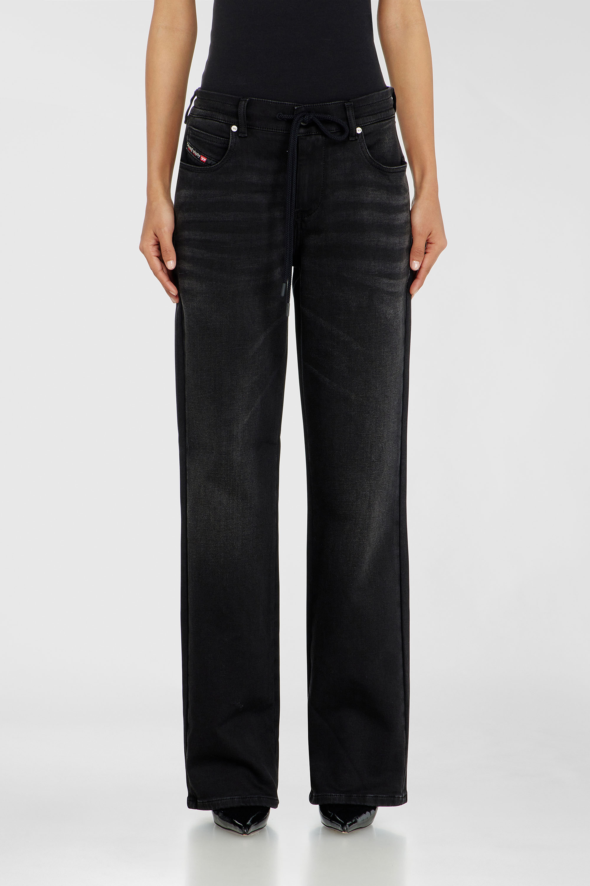 Diesel - Regular 2071 D-Meel Joggjeans&reg; 09P90 Mujer, Negro/Gris oscuro - 1