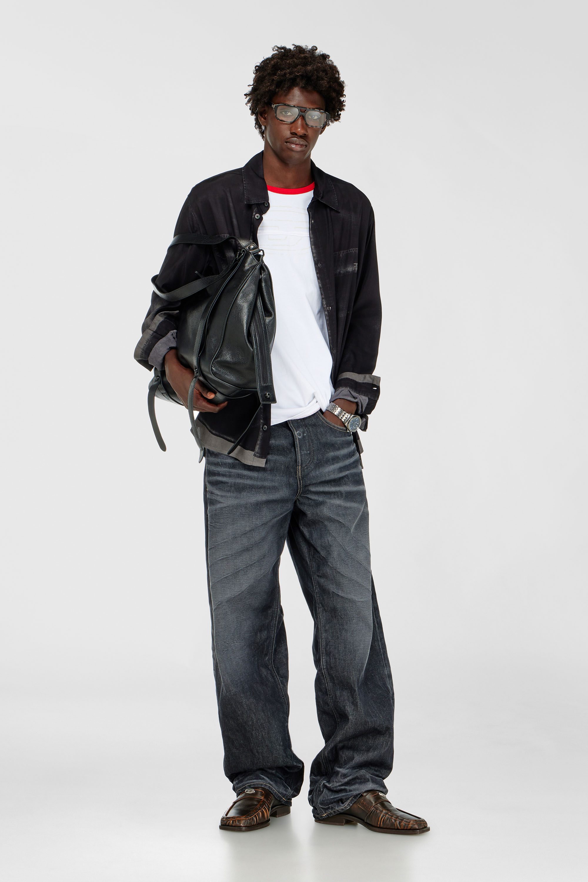 Diesel - T-ADJUST-CUT-OD, Camiseta con Oval D seccionado Hombre in ToBeDefined - 1