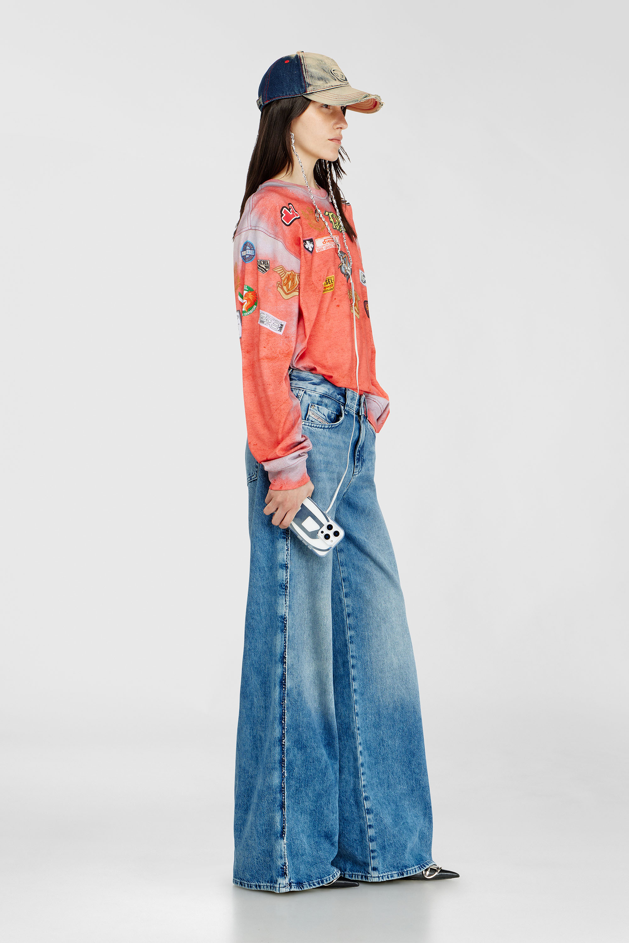 Diesel - Flare Jeans 1978 D-Akemi 0ADCJ Mujer, Azul medio - 1
