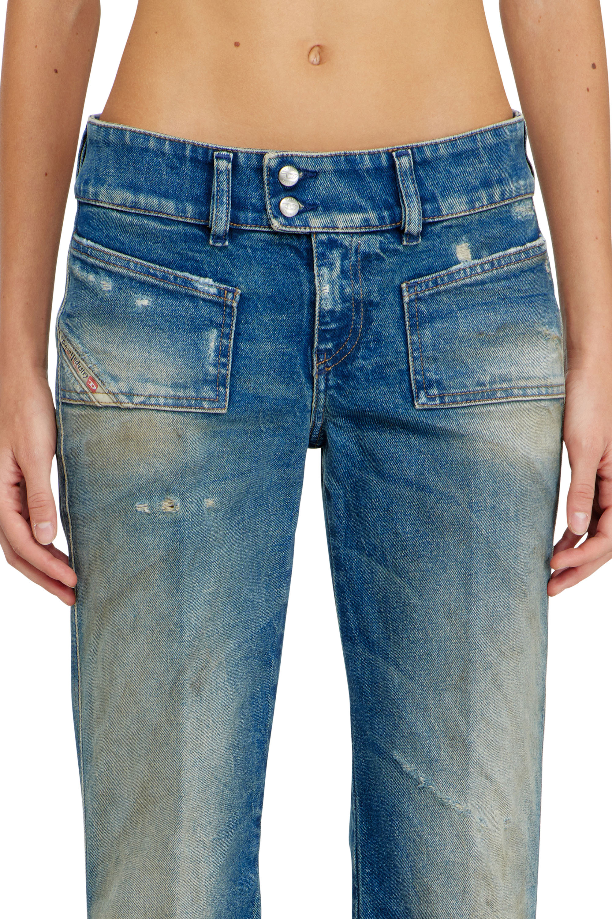 Diesel - Bootcut Jeans D-Hush 09N40 Mujer, Azul medio - 5