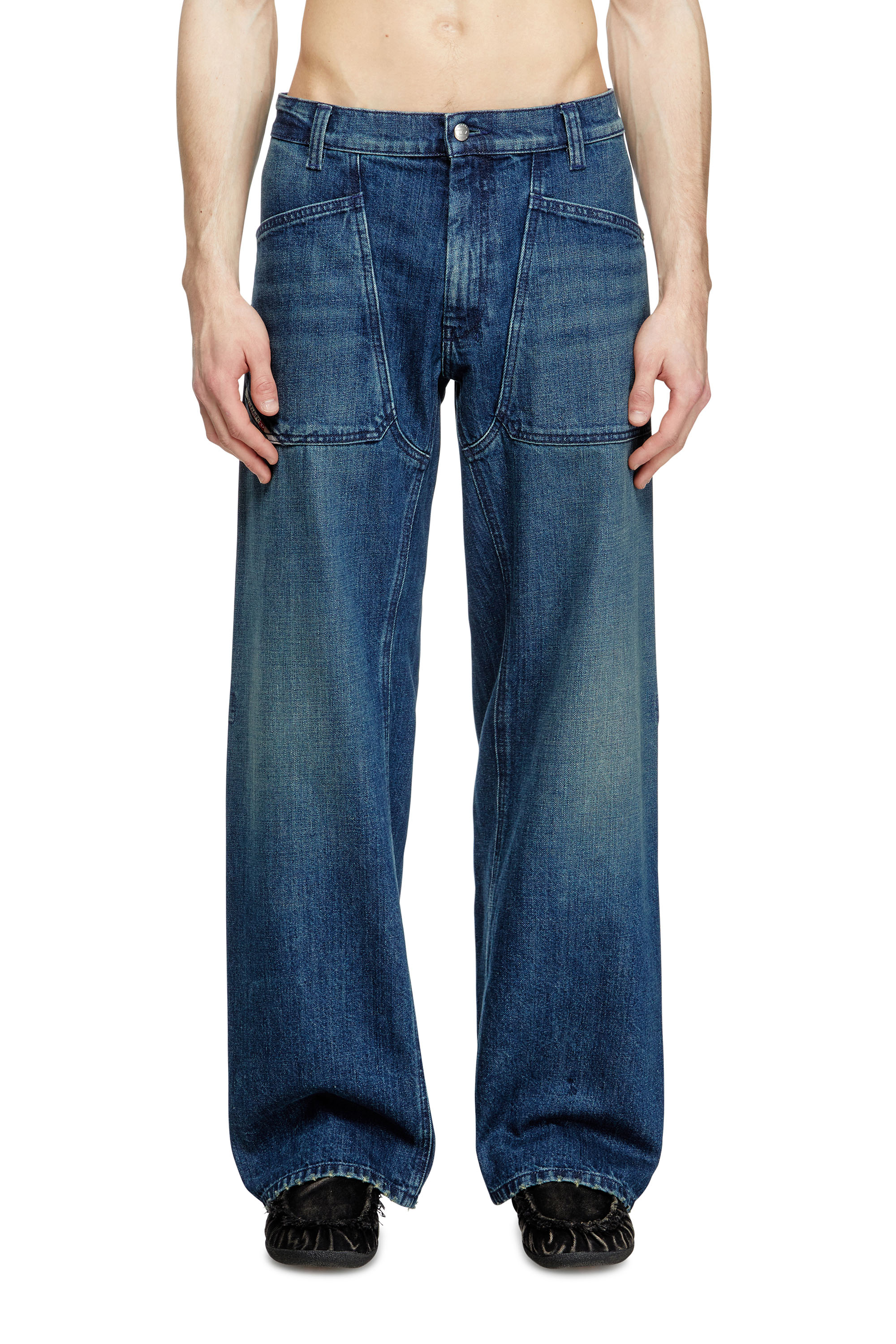 Diesel - Relaxed Jeans D-Zeta 0DBDS Hombre, Azul Oscuro - 1
