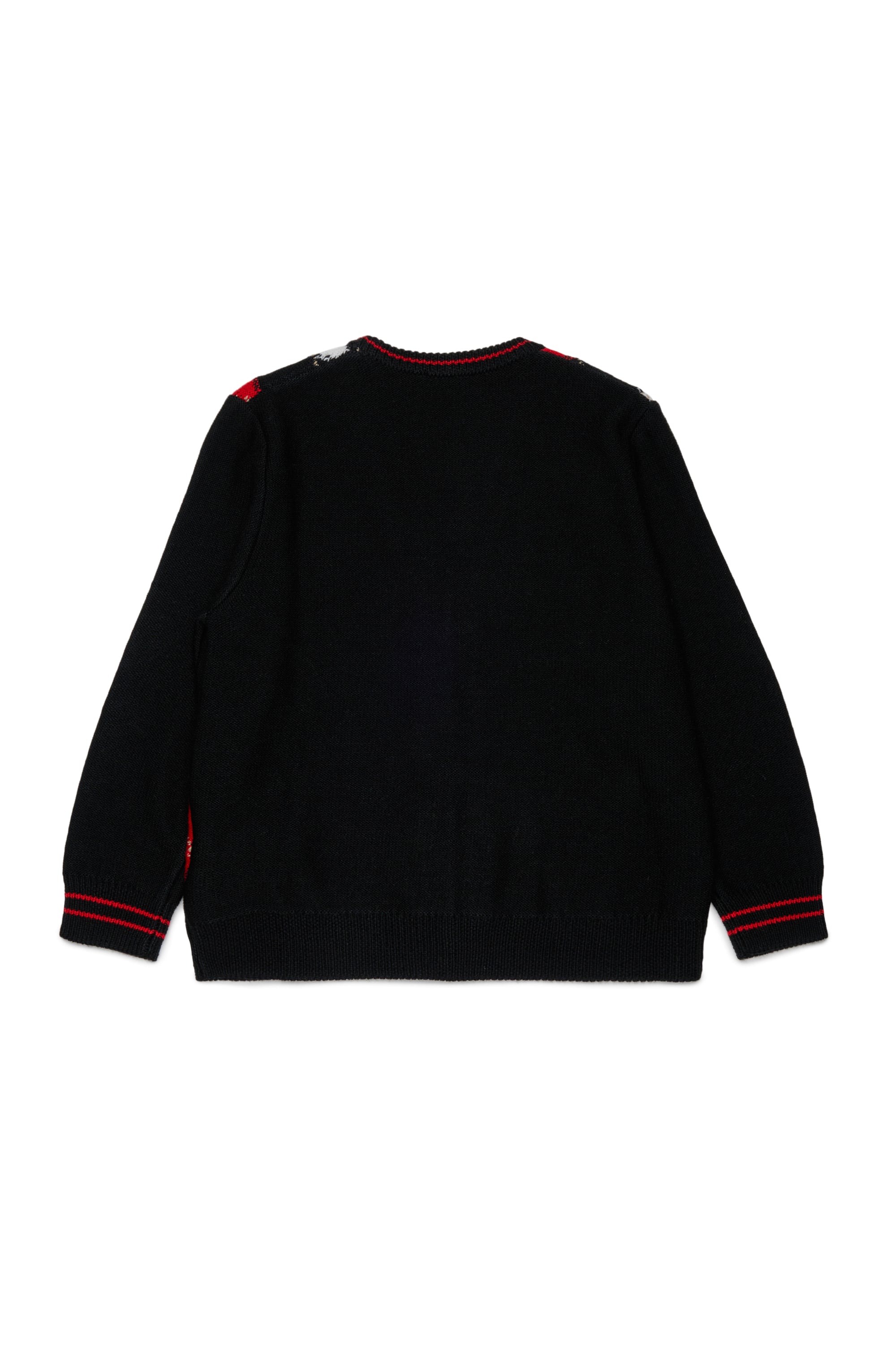 Diesel - KROMYCARDIGAN OVER, C&aacute;rdigan de mezcla de lana con motivo argyle Unisex in Negro - 2