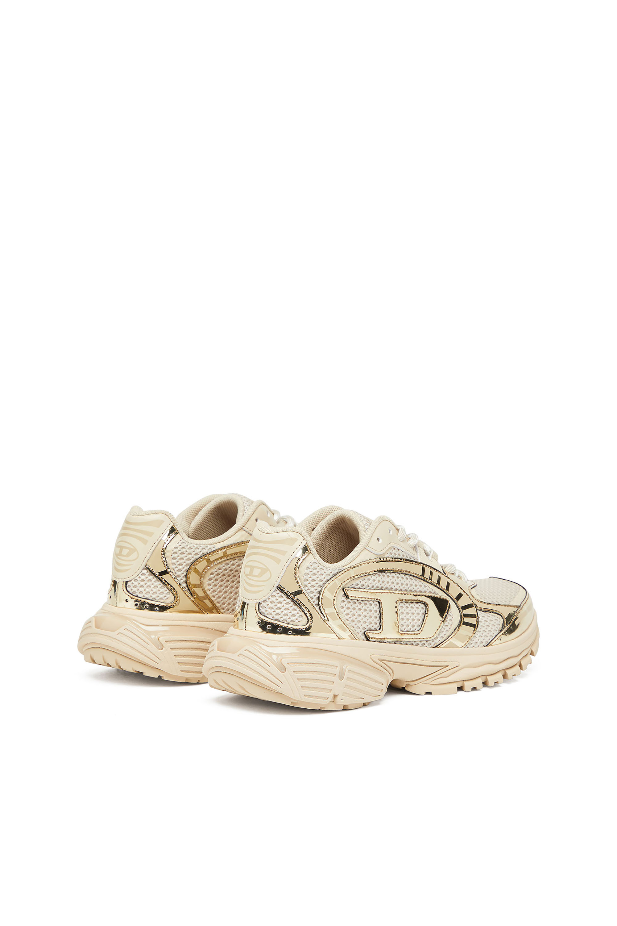 Diesel - S-PRO-V-DENSE LOW W, S-Pro-V-Dense-Deportivas de malla metálica con logotipo Oval D Mujer in Beige - 3