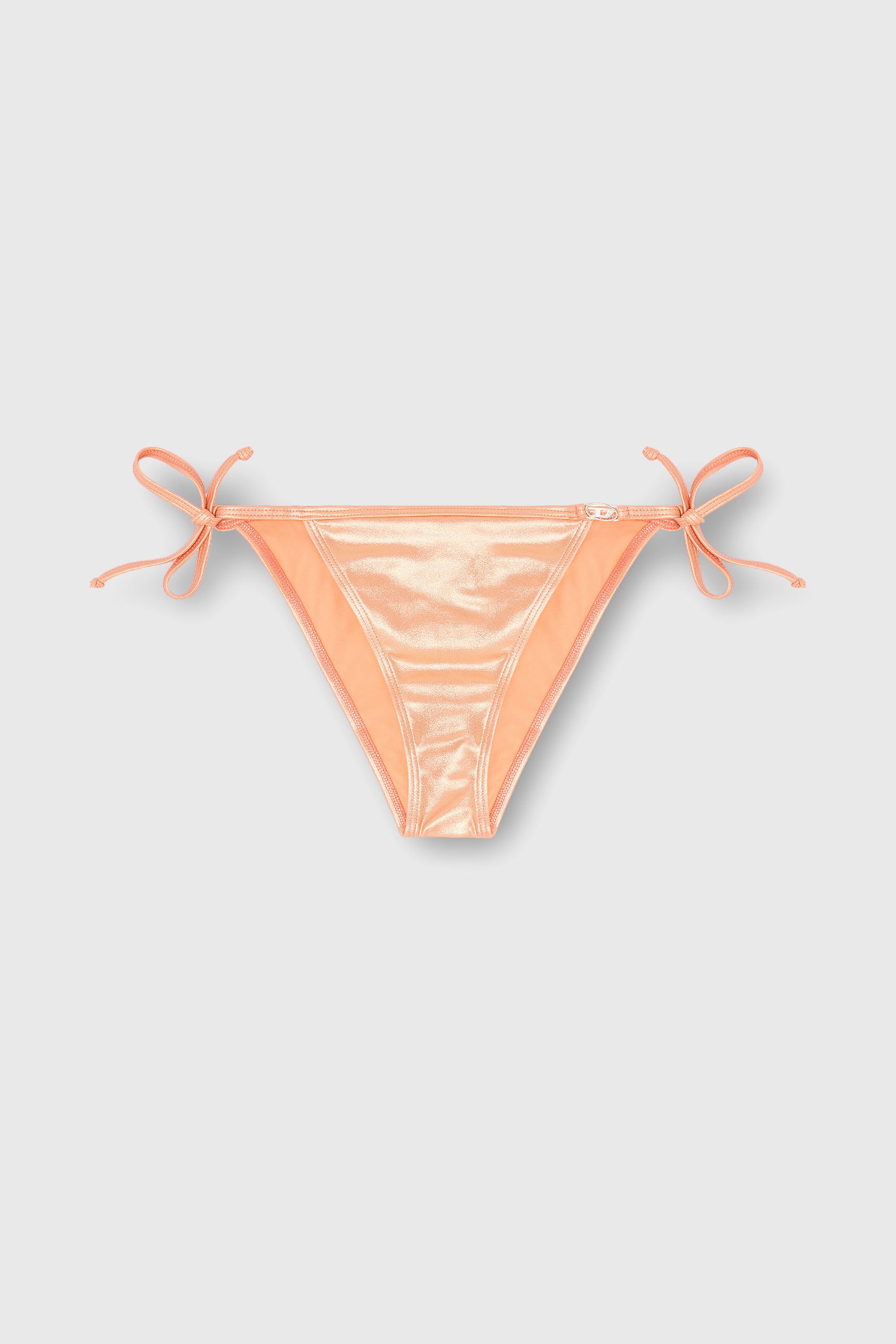 Diesel - BRIGITTES-DNM, Braguita bikini con lazada lateral en tejido brillante Mujer in Naranja - 2