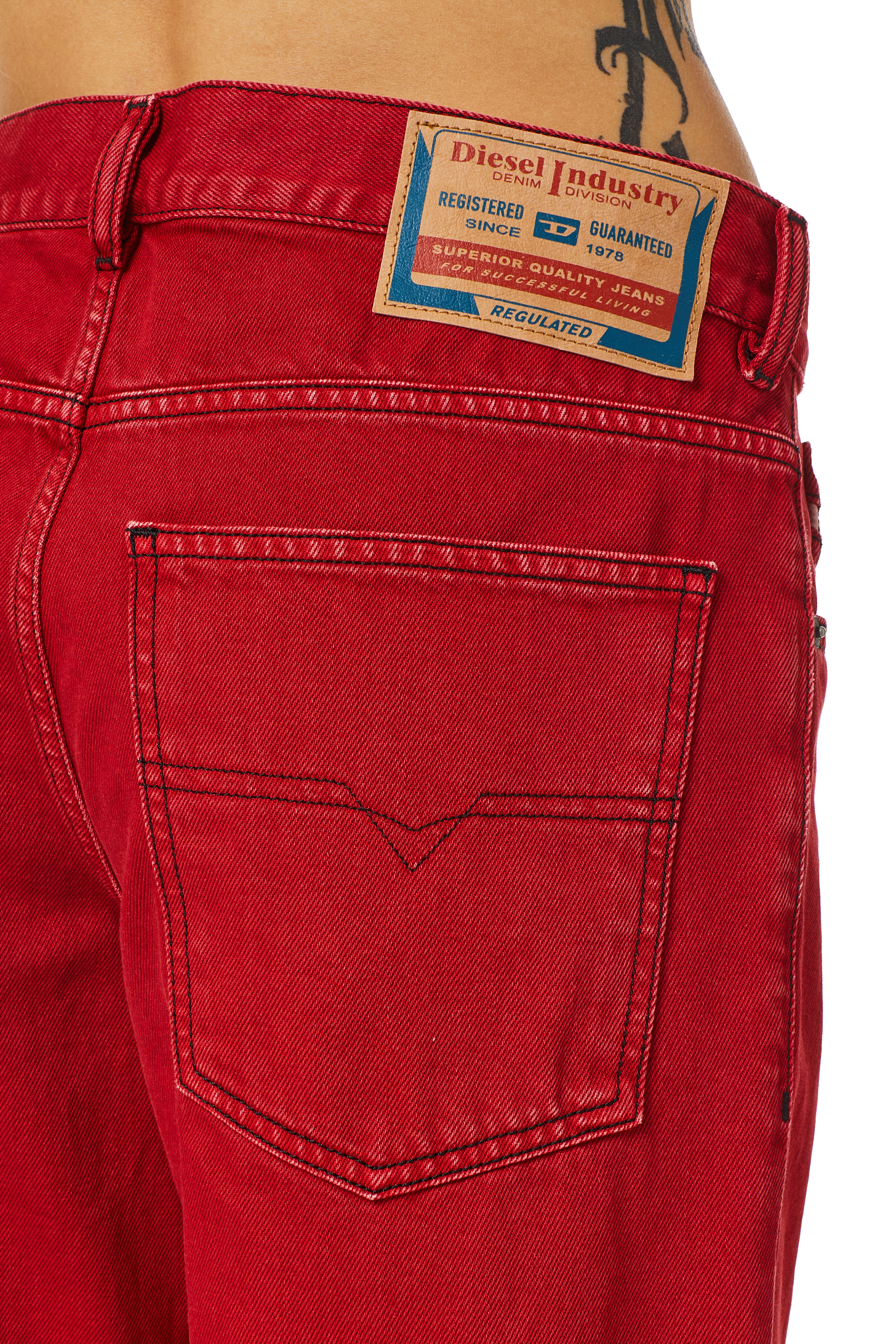 Diesel - 1995 09C43 Straight Jeans, Rojo - Image 4
