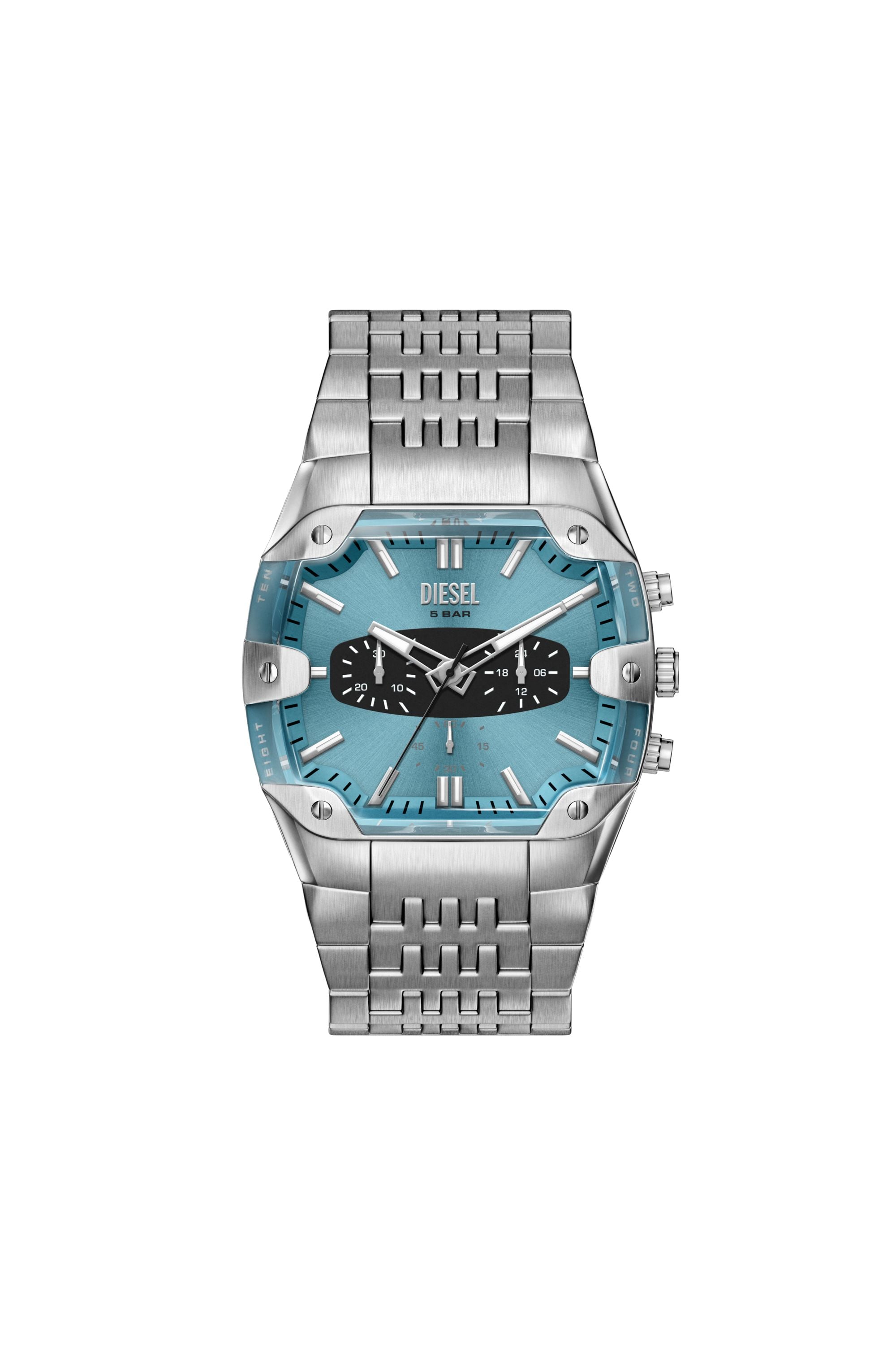 Diesel - DZ4725 WATCH, Reloj Spiked Cushion de acero inoxidable Hombre in Plateado - 1
