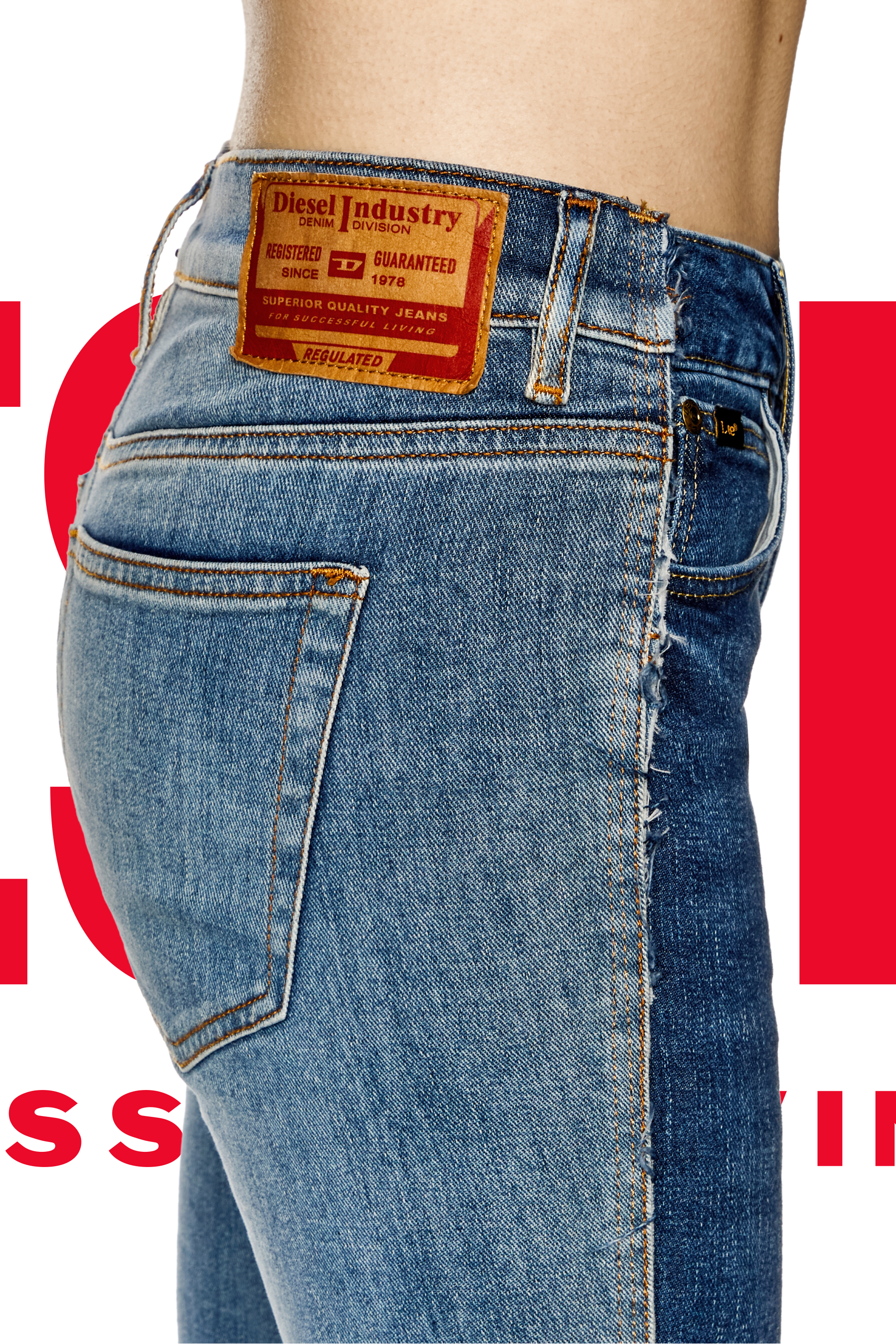 Diesel - Woman Bootcut and Flare Jeans Dieseloves 02 09K46, Medium blue - Image 2