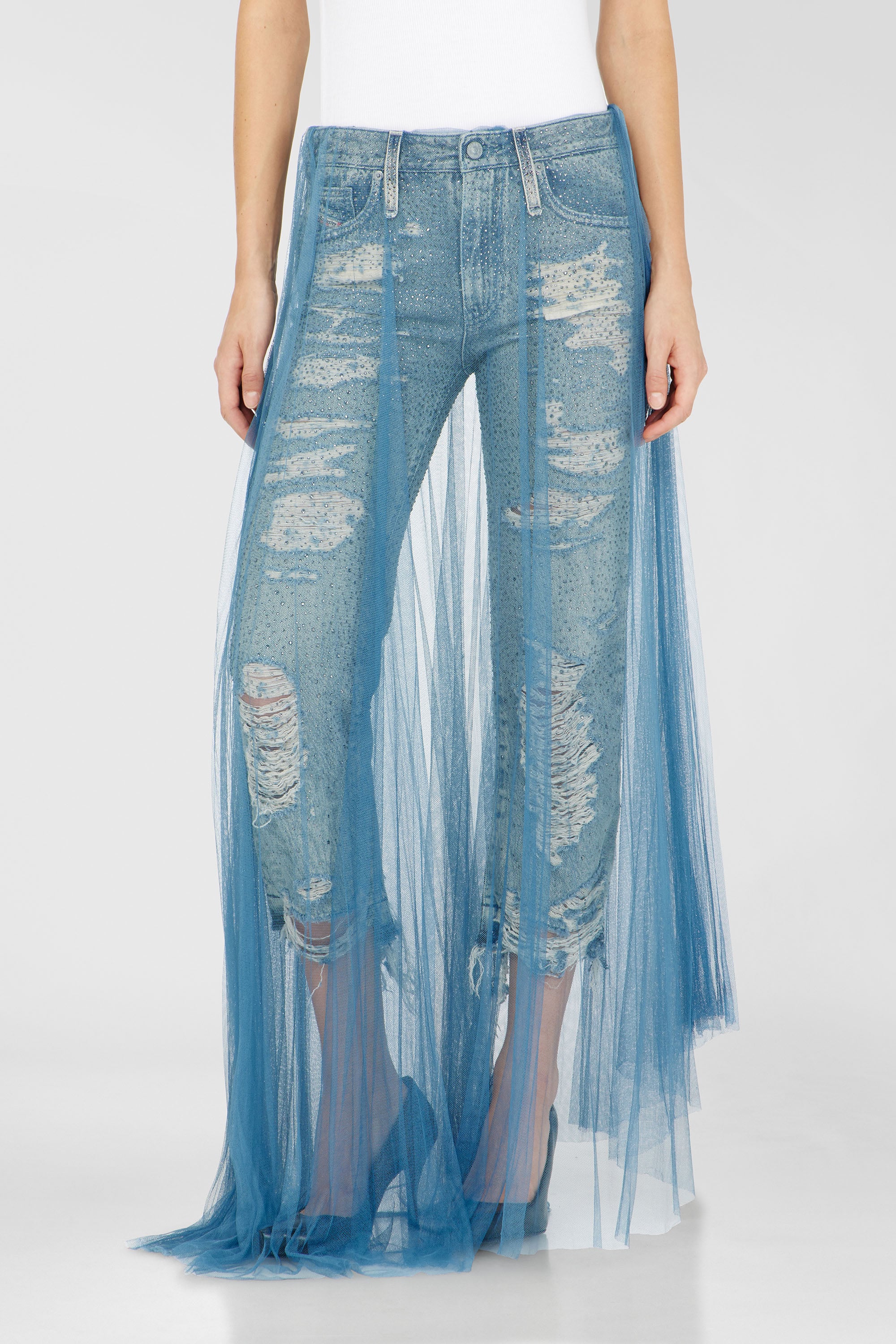 Diesel - Regular Jeans D-Aisi 0DBER Mujer, Azul medio - 1