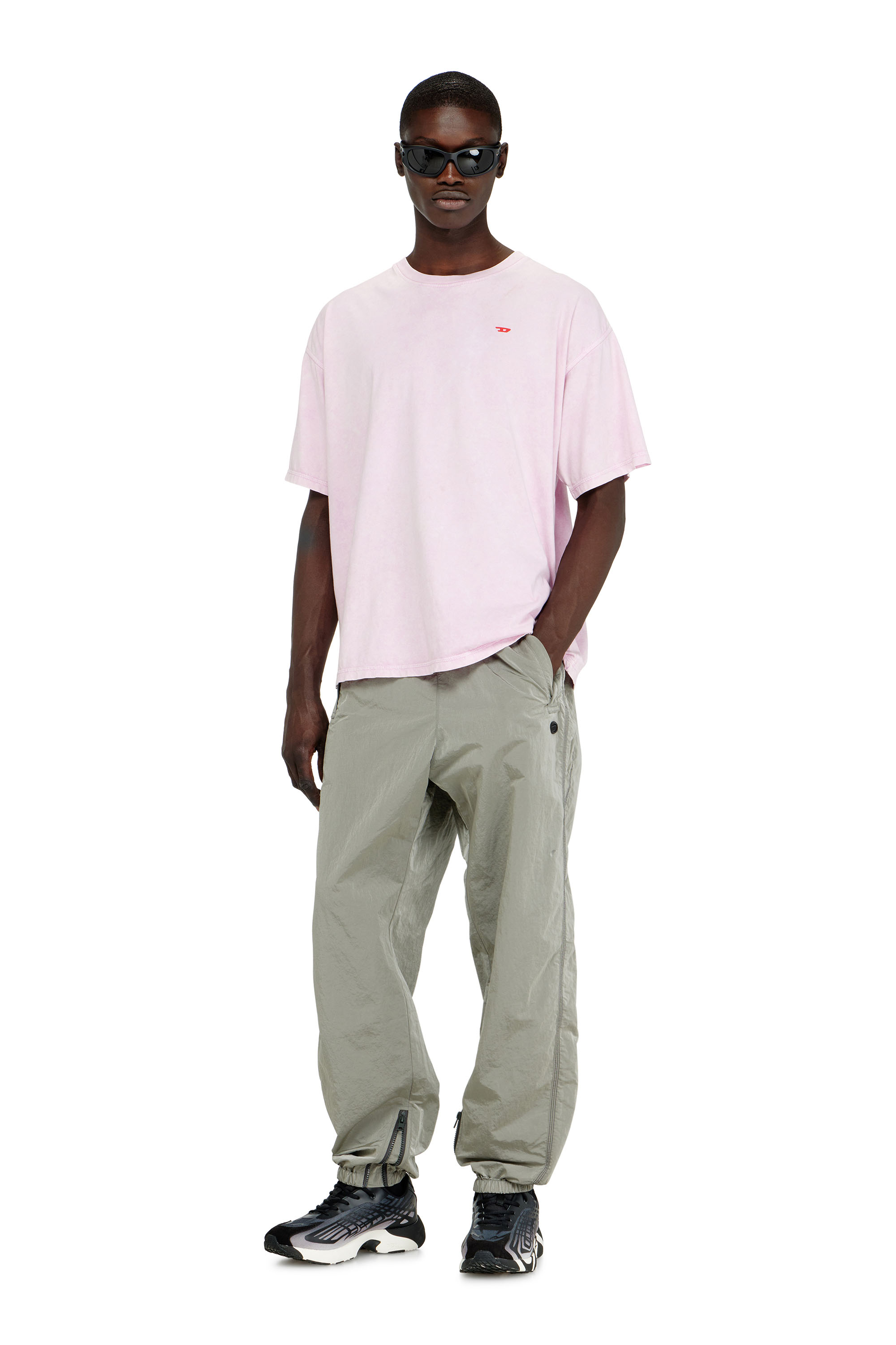 Diesel - T-BOXT-AA14, Camiseta de algod&oacute;n con efecto tratado Hombre in Rosa - 2