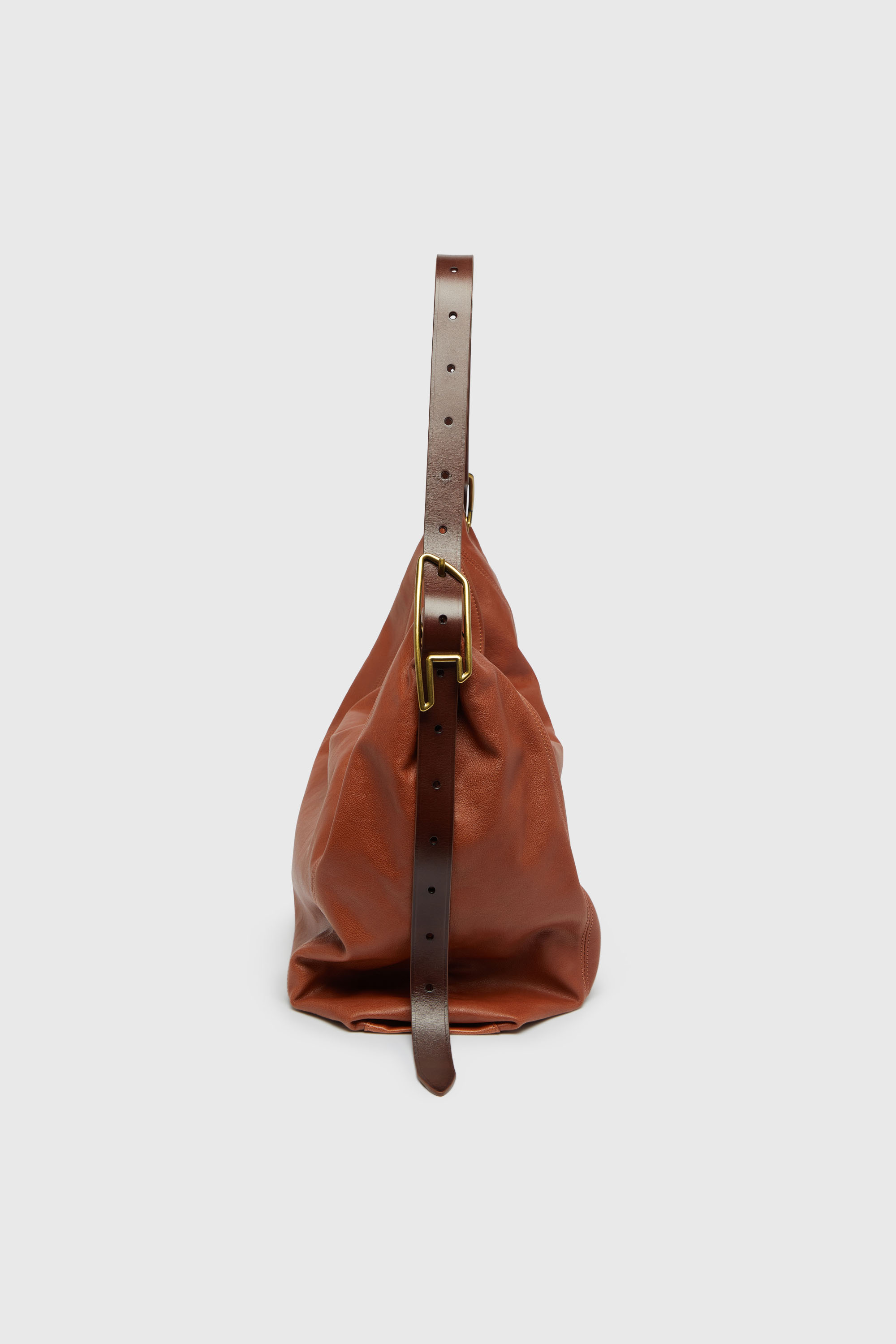 Diesel - D-LINE HOBO L, D-Line-Bolso hobo de piel brillante Mujer in Marr&oacute;n - 5