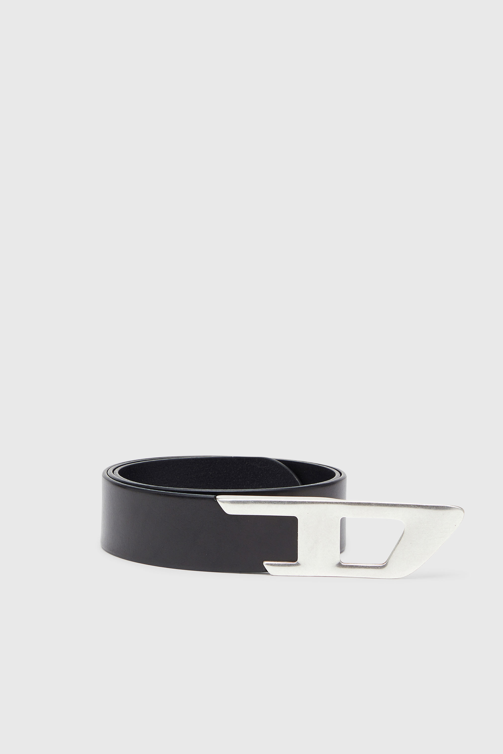 Diesel - B-D LOGO 2.0 40, Cintur&oacute;n 4 cm de piel con hebilla met&aacute;lica en D Unisex in Negro - 1
