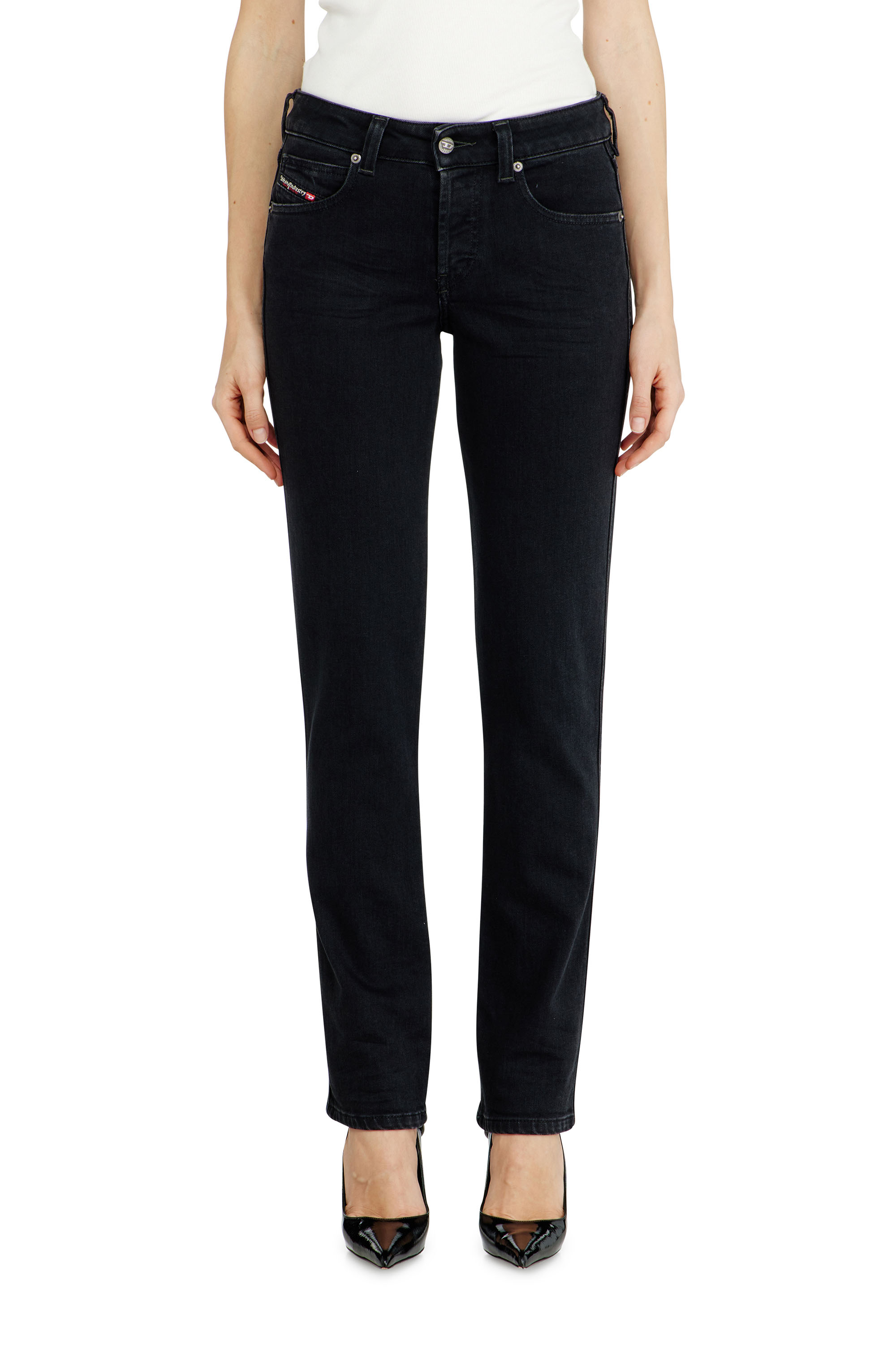 Diesel - Slim Jeans 1992 D-Jiann 09N89 Mujer, Negro/Gris oscuro - 4