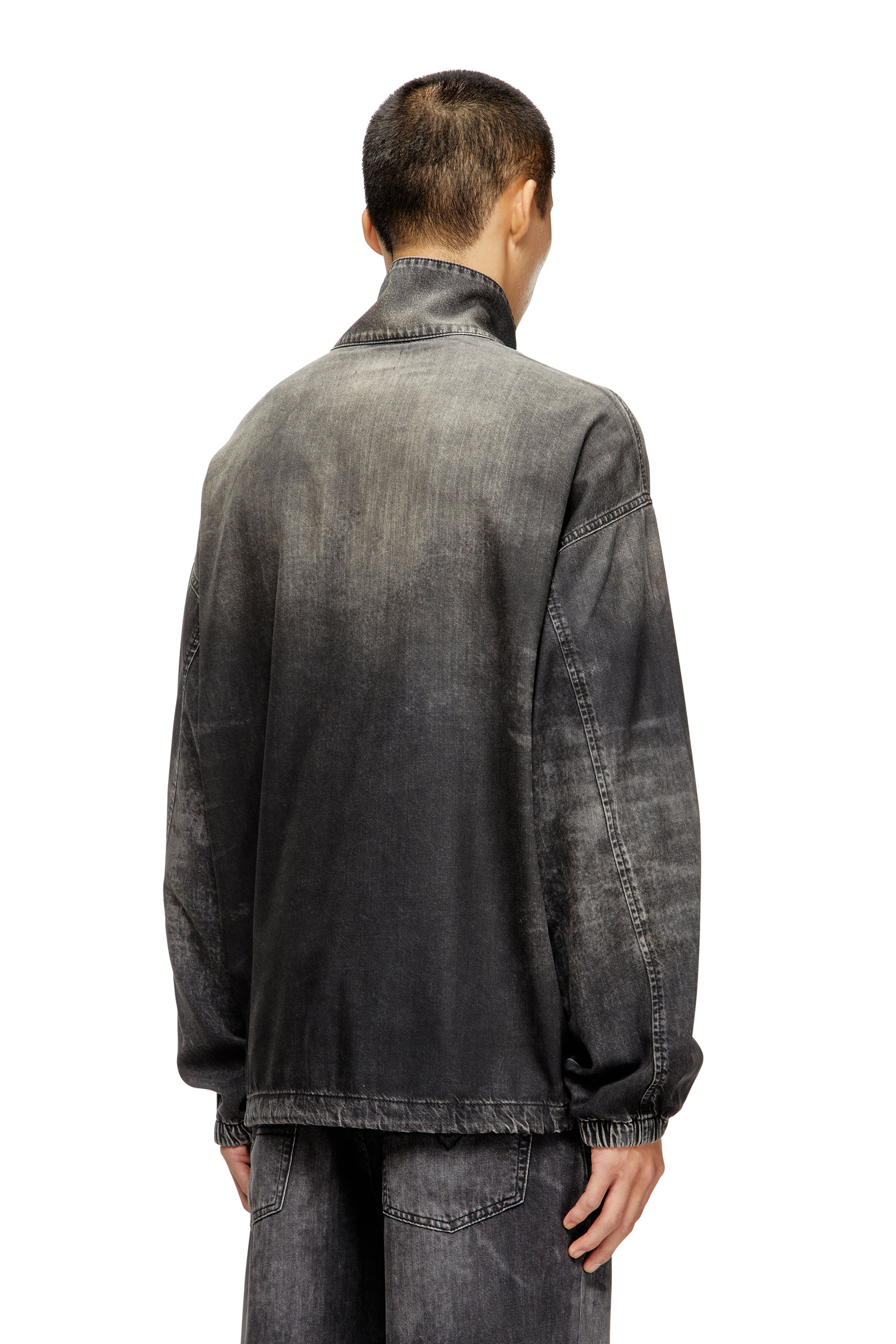 Diesel - D-FLOW-S3, Top de denim con cuello alto Unisex in Negro - 4