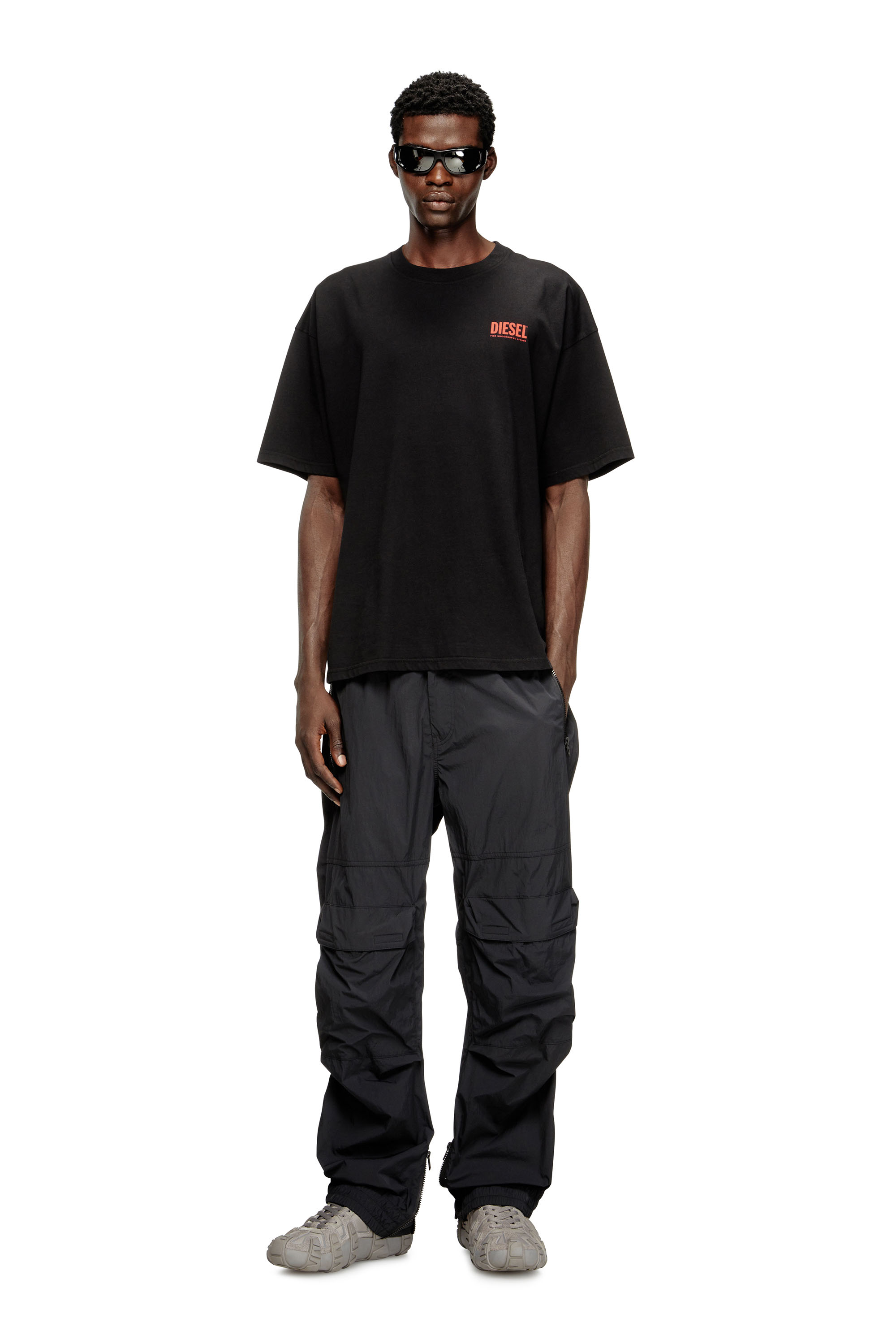 Diesel - T-BOXT-BISK, Camiseta de algodón con estampado Diesel Biscotto Hombre in Negro - 2