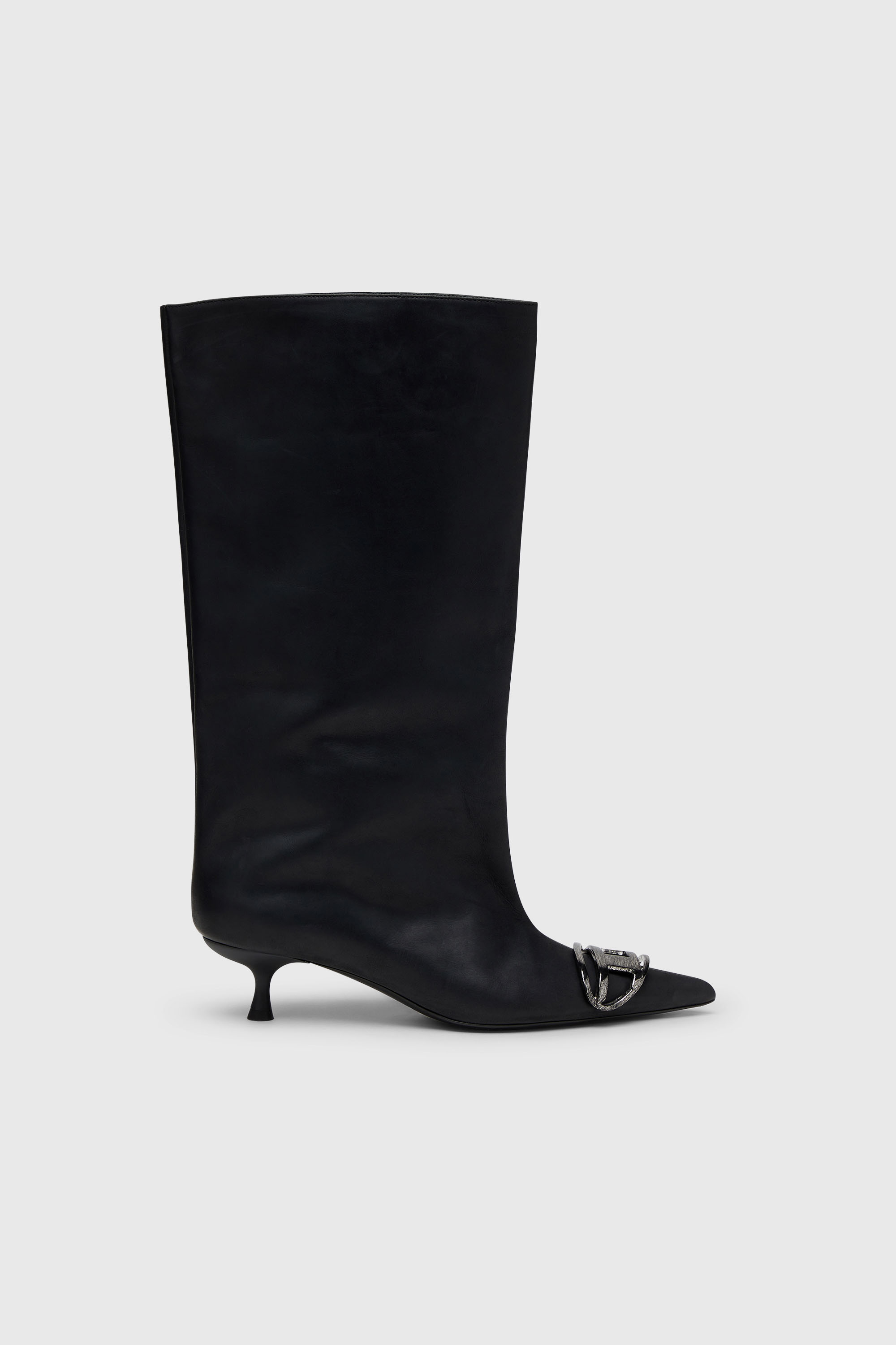 Diesel - D-VENUS 40 KB TUBE, D-Venus-Botas hasta la rodilla en cuero aceitado Mujer in Negro - 1