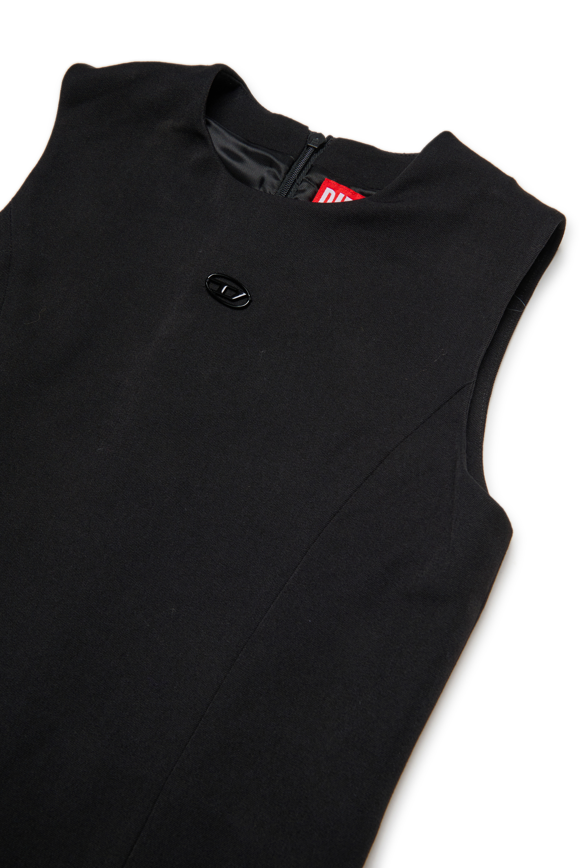 Diesel - DELAILA, Vestido con cremallera trasera Mujer in Negro - 3
