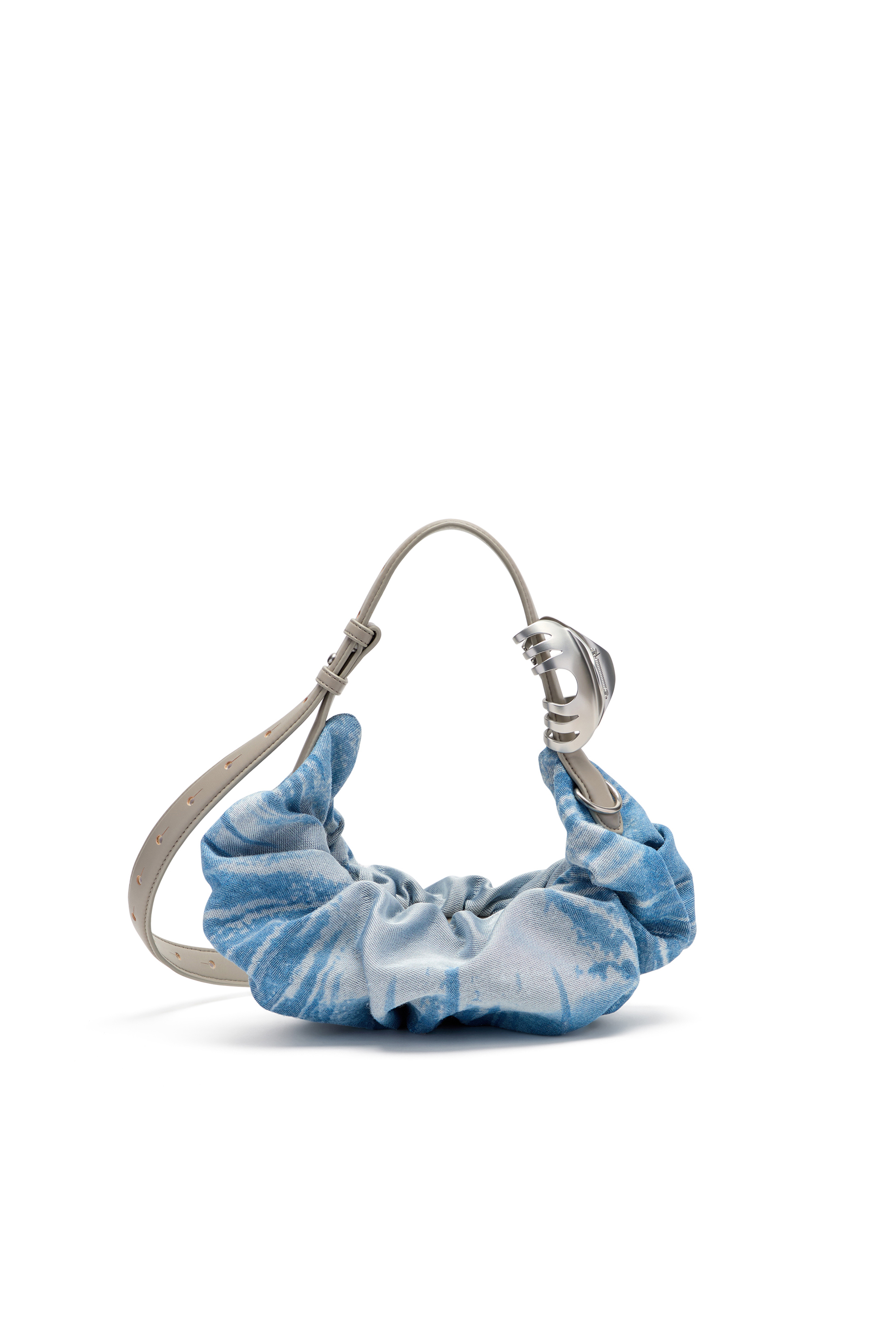 Diesel - GRAB-D HOBO S, Bolso hobo Grab-D-Scrunched en denim satinado Mujer in Azul marino - 3