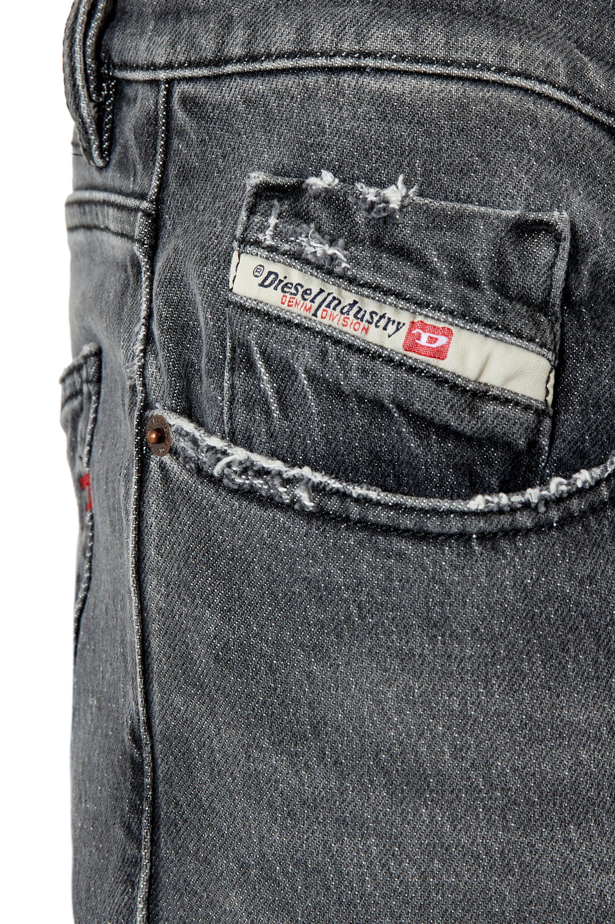 Diesel - Slim Jeans 2019 D-Strukt 09E75, Negro/Gris oscuro - Image 3
