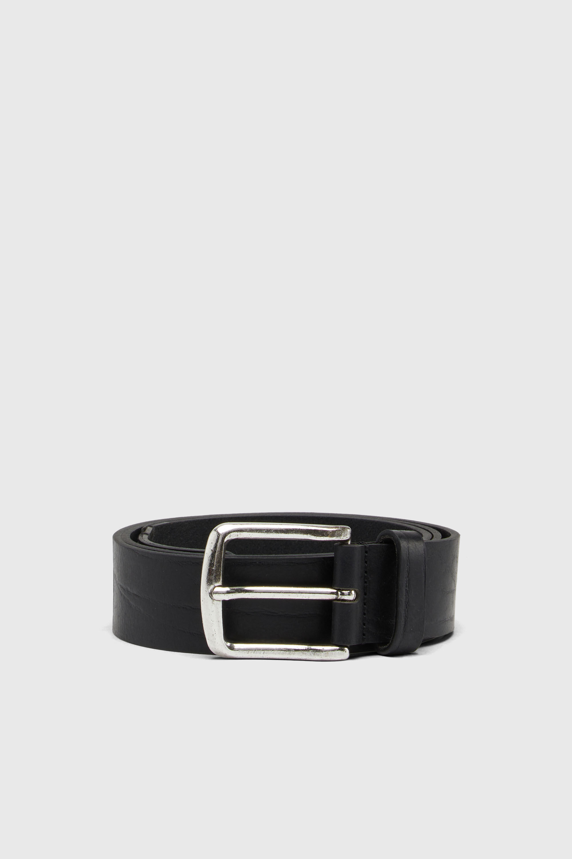 Diesel - B-LINE, Cintur&oacute;n 3.9 cm en piel tratada con logotipo de Diesel Hombre in Negro - 1