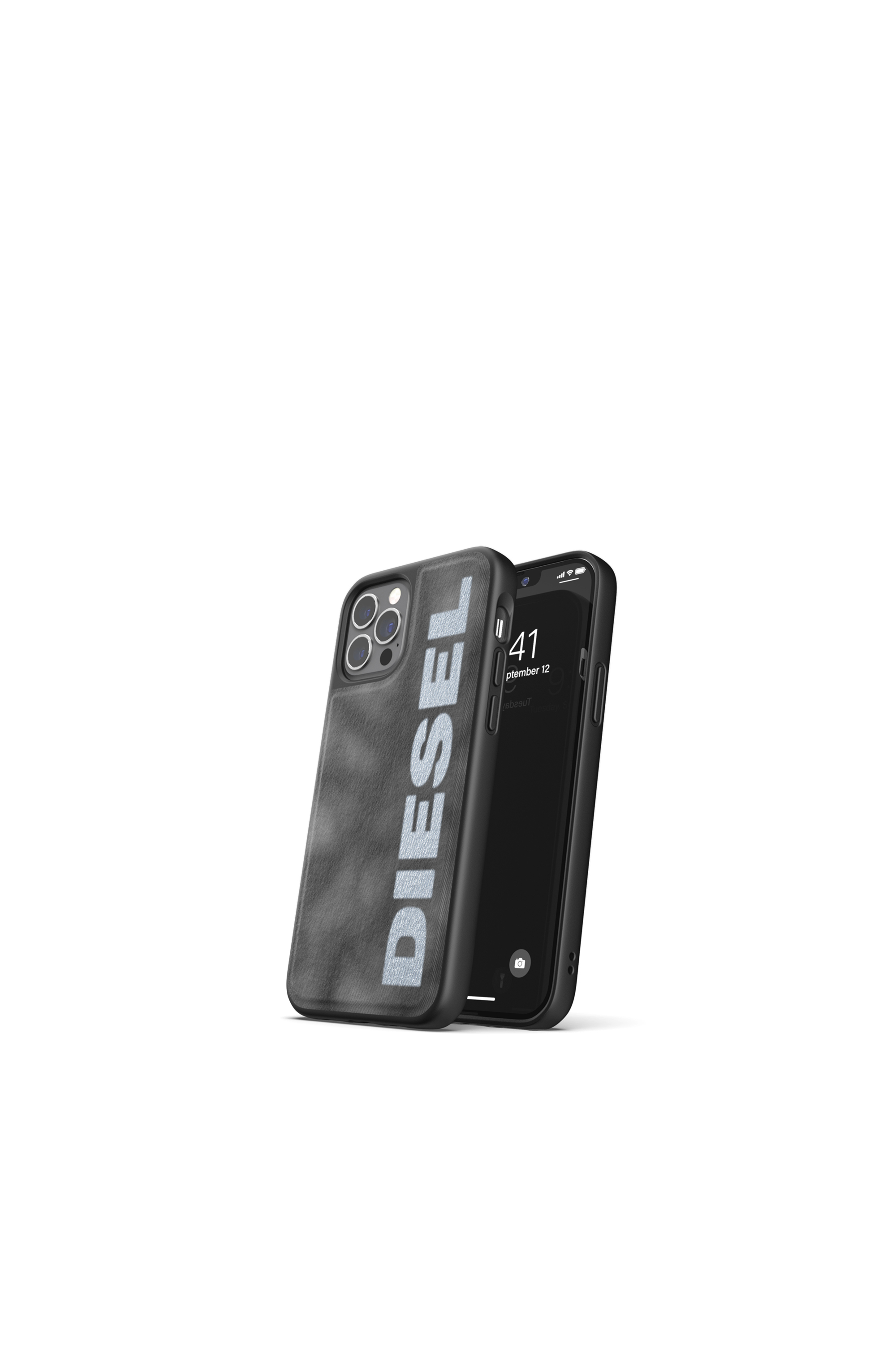 Diesel - 44297   STANDARD CASES, Funda moldeada en tejido vaquero por iPhone 12 / 12 Pro Unisex in Negro - 3