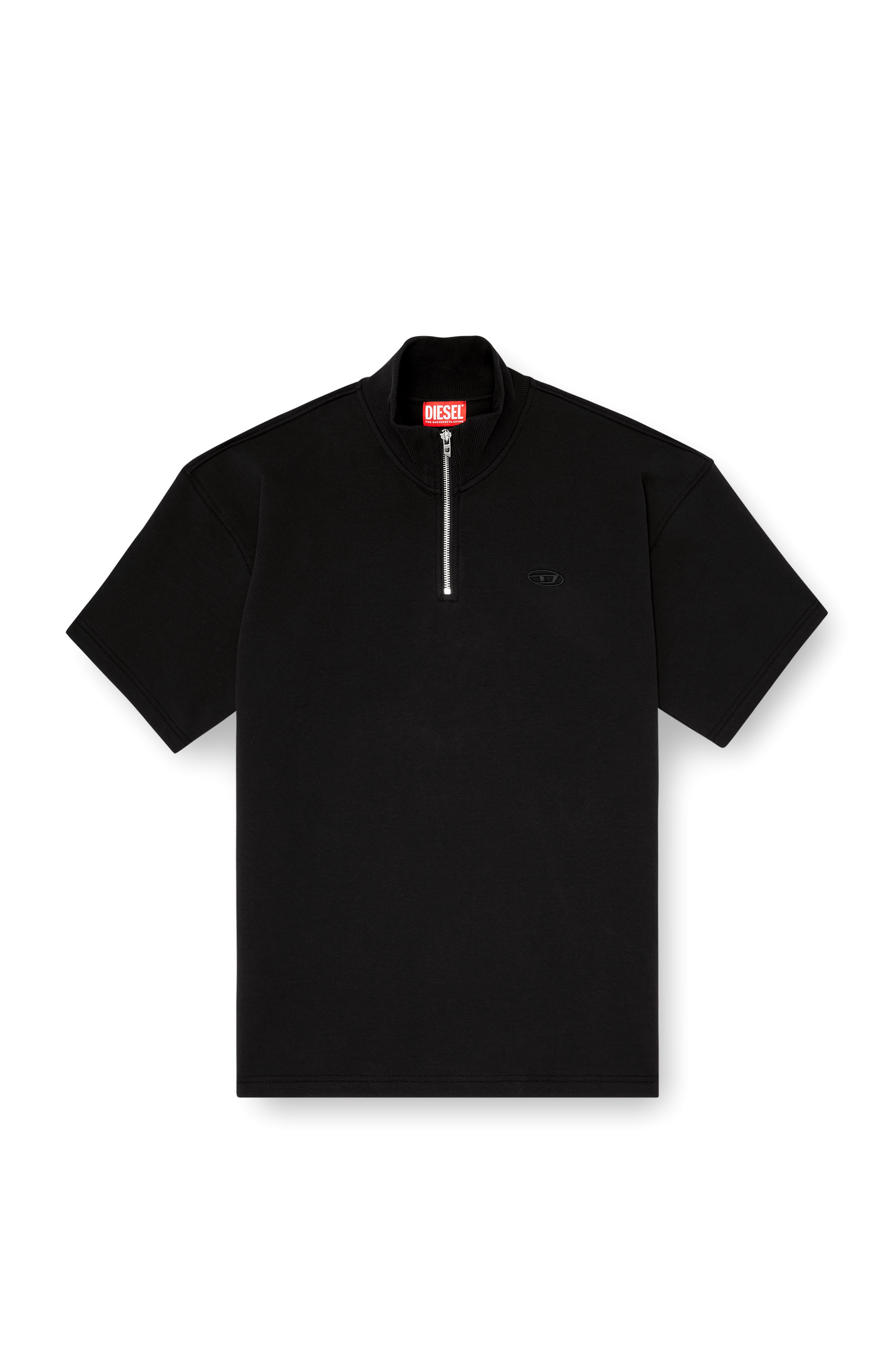 Diesel - S-CUBY, Sudadera de manga corta con media cremallera en scuba ligero Hombre in ToBeDefined - 3