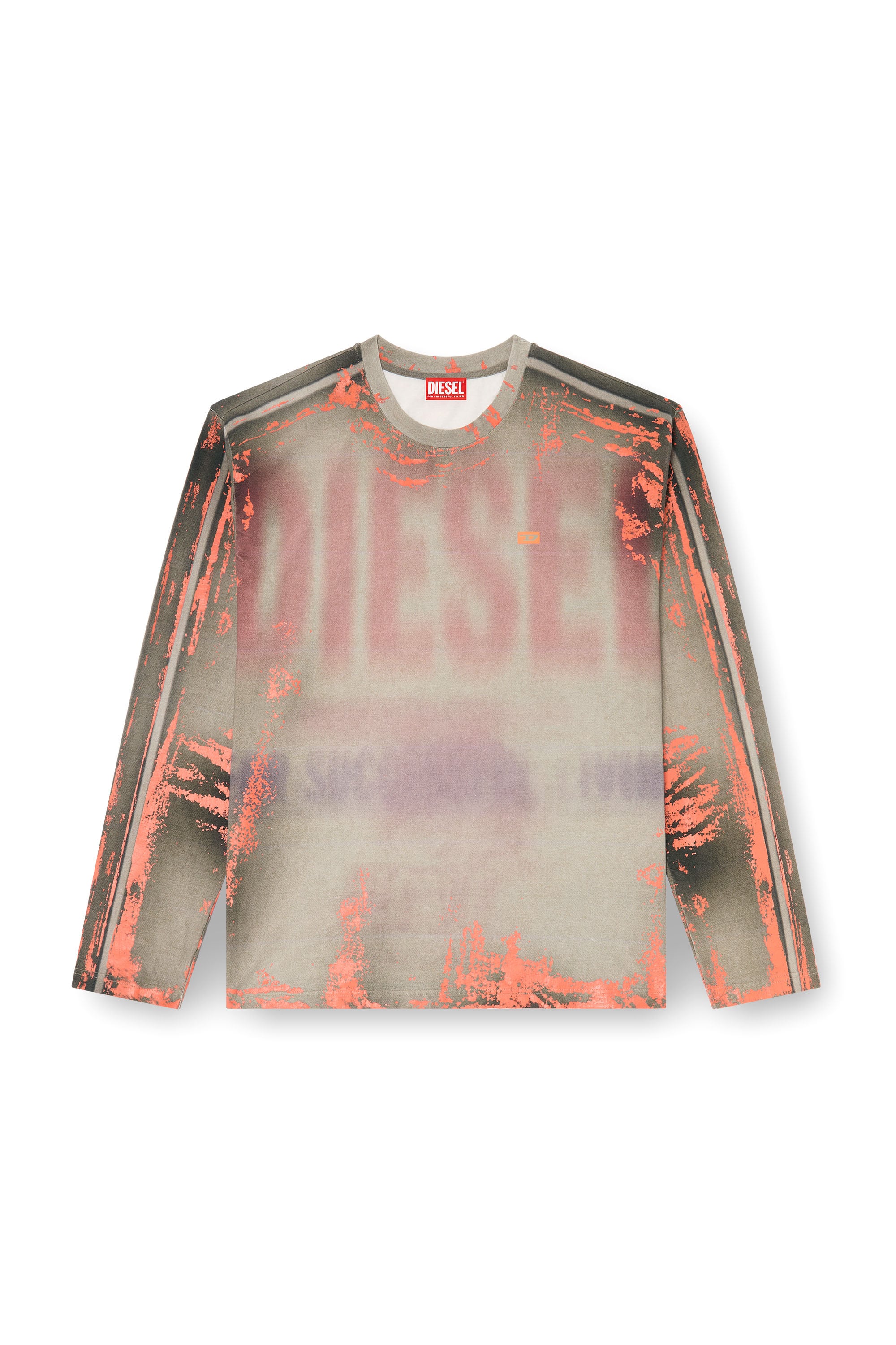 Diesel - T-FILMY, Camiseta de manga larga de jersey efecto agrietado Hombre in Multicolor - 3