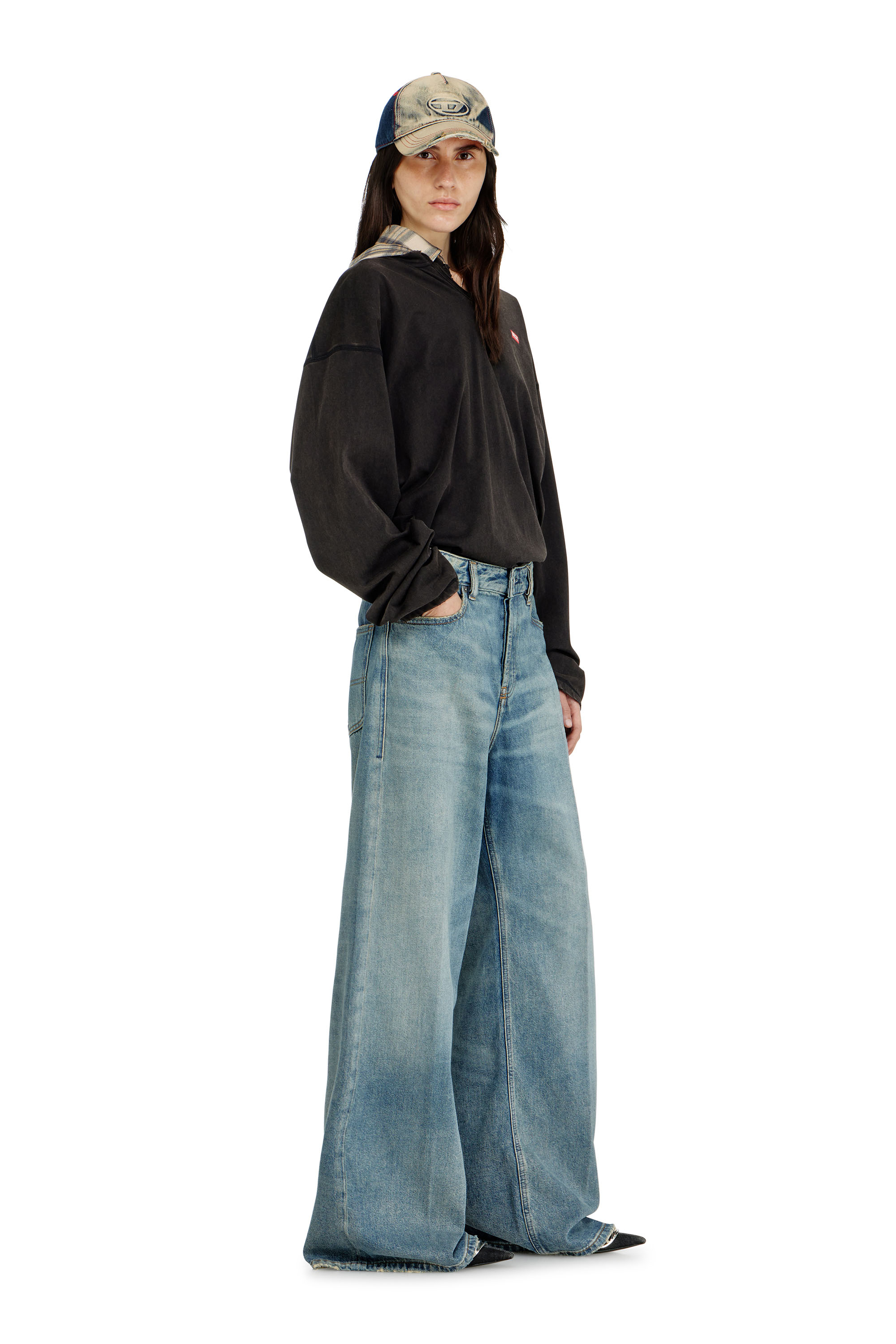 Diesel - Relaxed Jeans 1996 D-Sire 0BEBL Mujer, Azul medio - 2