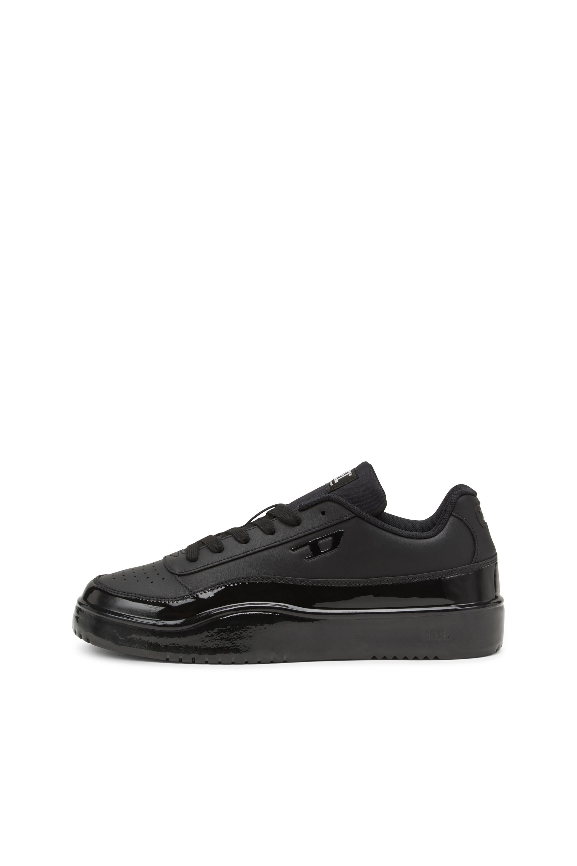 Diesel - S-TRACKER-D LOW, S-Tracker-D-Deportivas de cuero que se sumergieron en silicona Hombre in Negro - 7