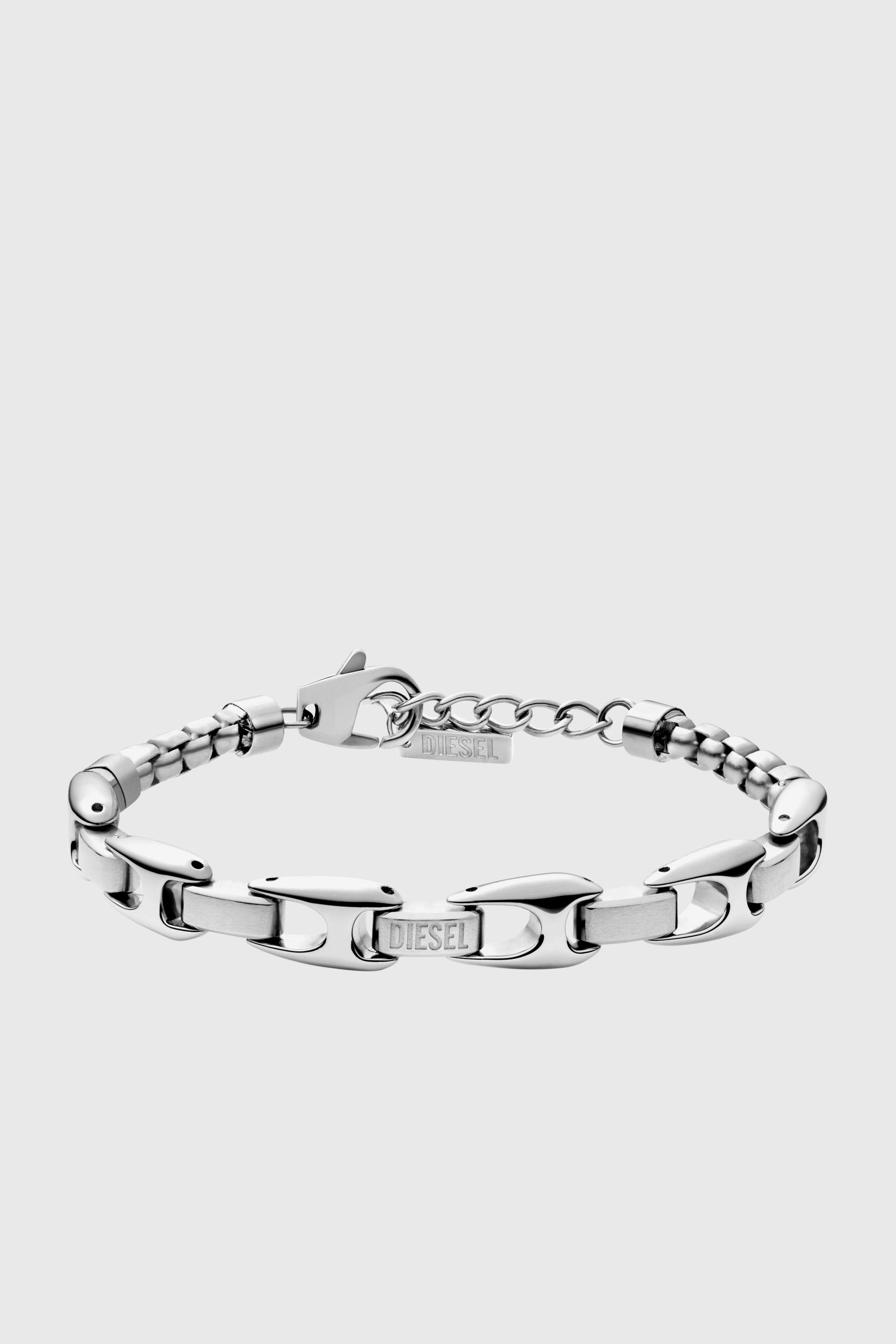 Diesel - DX1633040 JEWELLERY, Pulsera de cadena de acero inoxidable Unisex in Plateado - 1