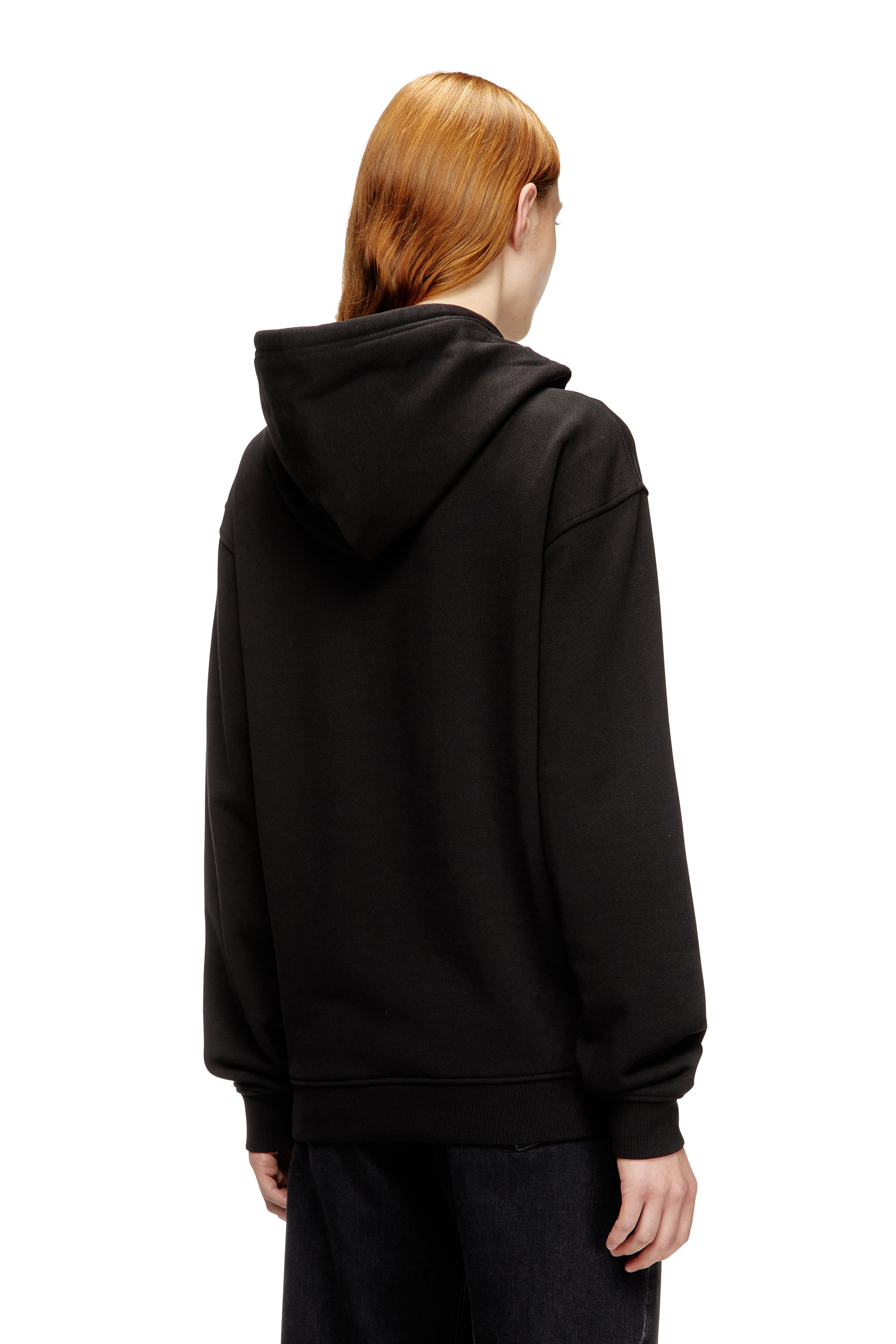 Diesel - F-NORMY-HOOD-OD, Sudadera con capucha de algodón con logo Oval D Mujer in ToBeDefined - 3