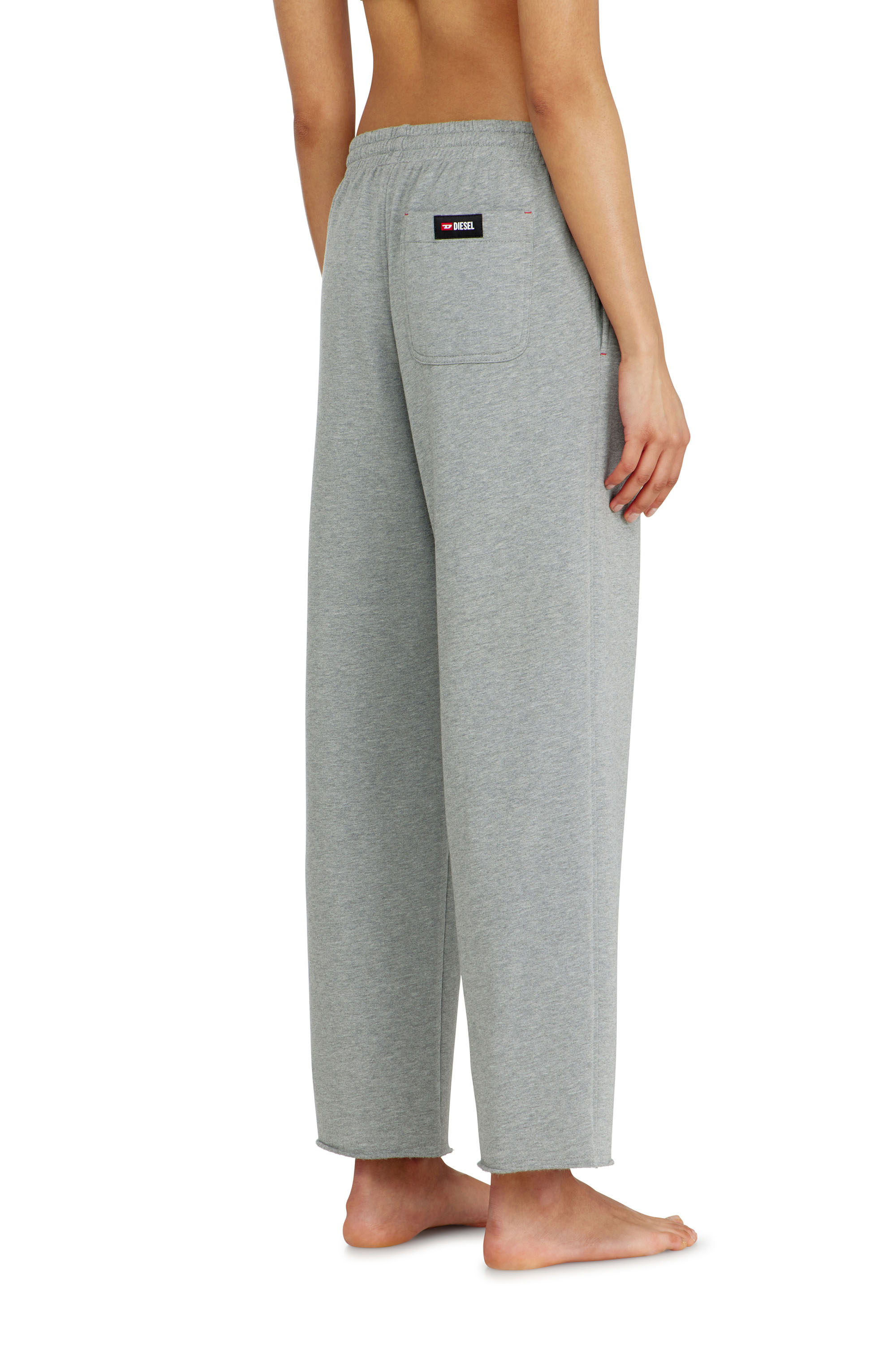 Diesel - INDRA-D-CORE, Woman's Peached sweatpants with raw hems in Grey - 3