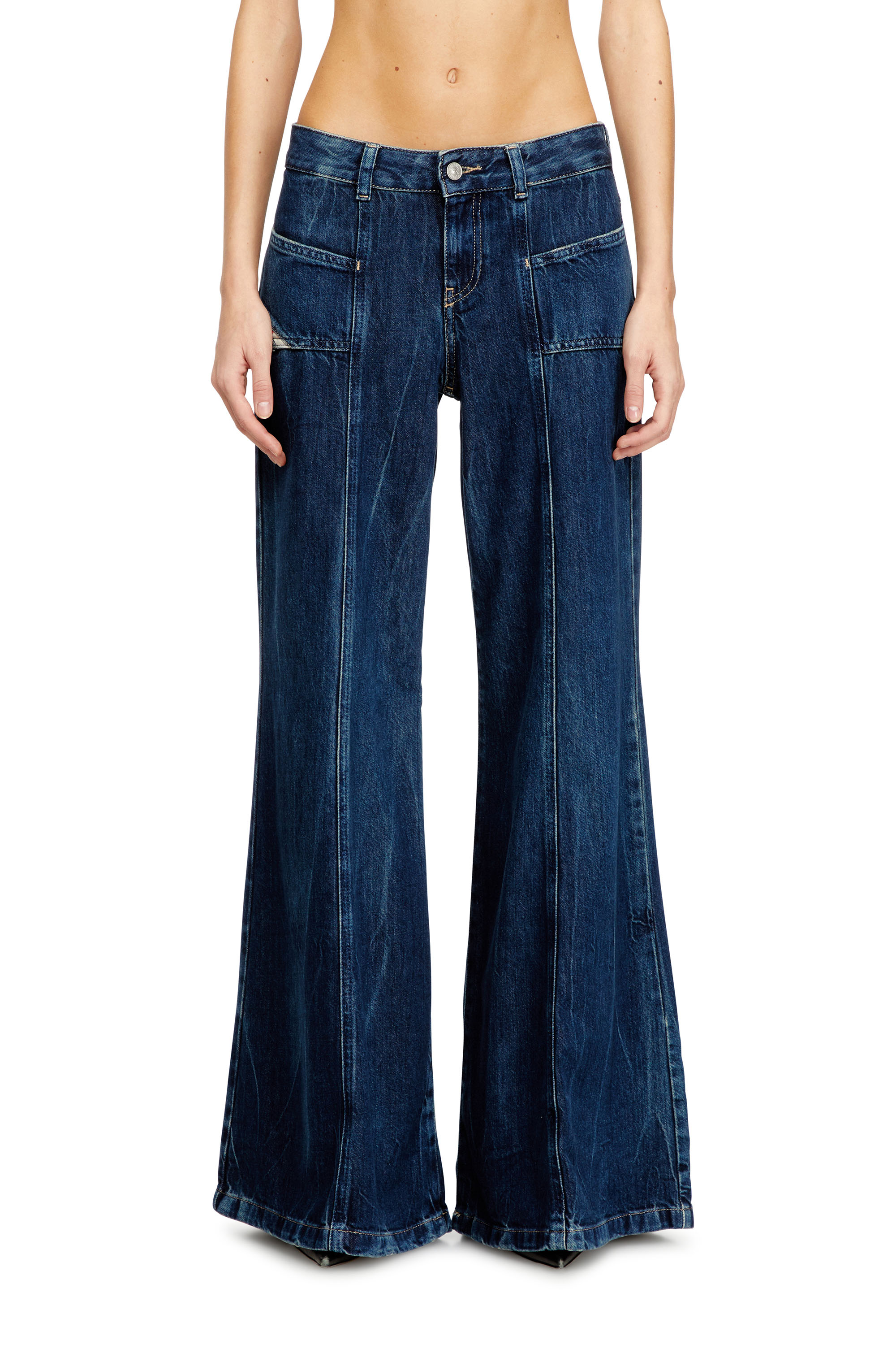 Diesel - Flare Jeans D-Akii 09N61 Mujer, Azul medio - 1